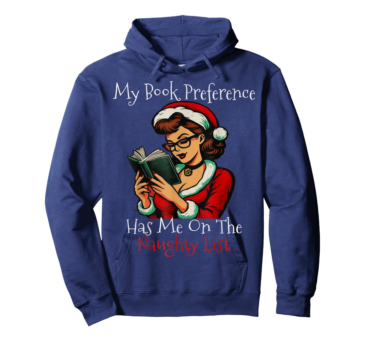 My Book Preference Has Me On The Naughty List Christmas Xmas T-Shirt
