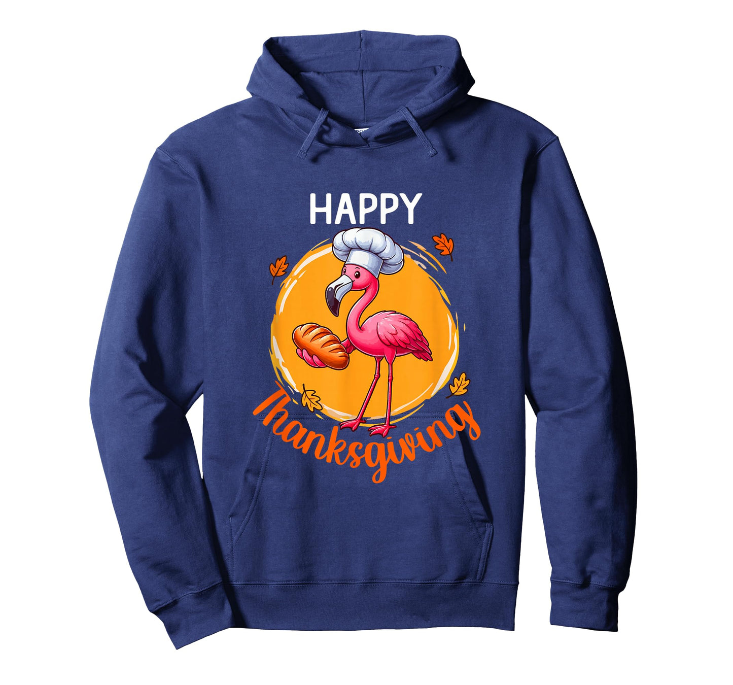 Happy Thanksgiving Flamingo Lunch Lady Chef Baking Cake Fall T-Shirt