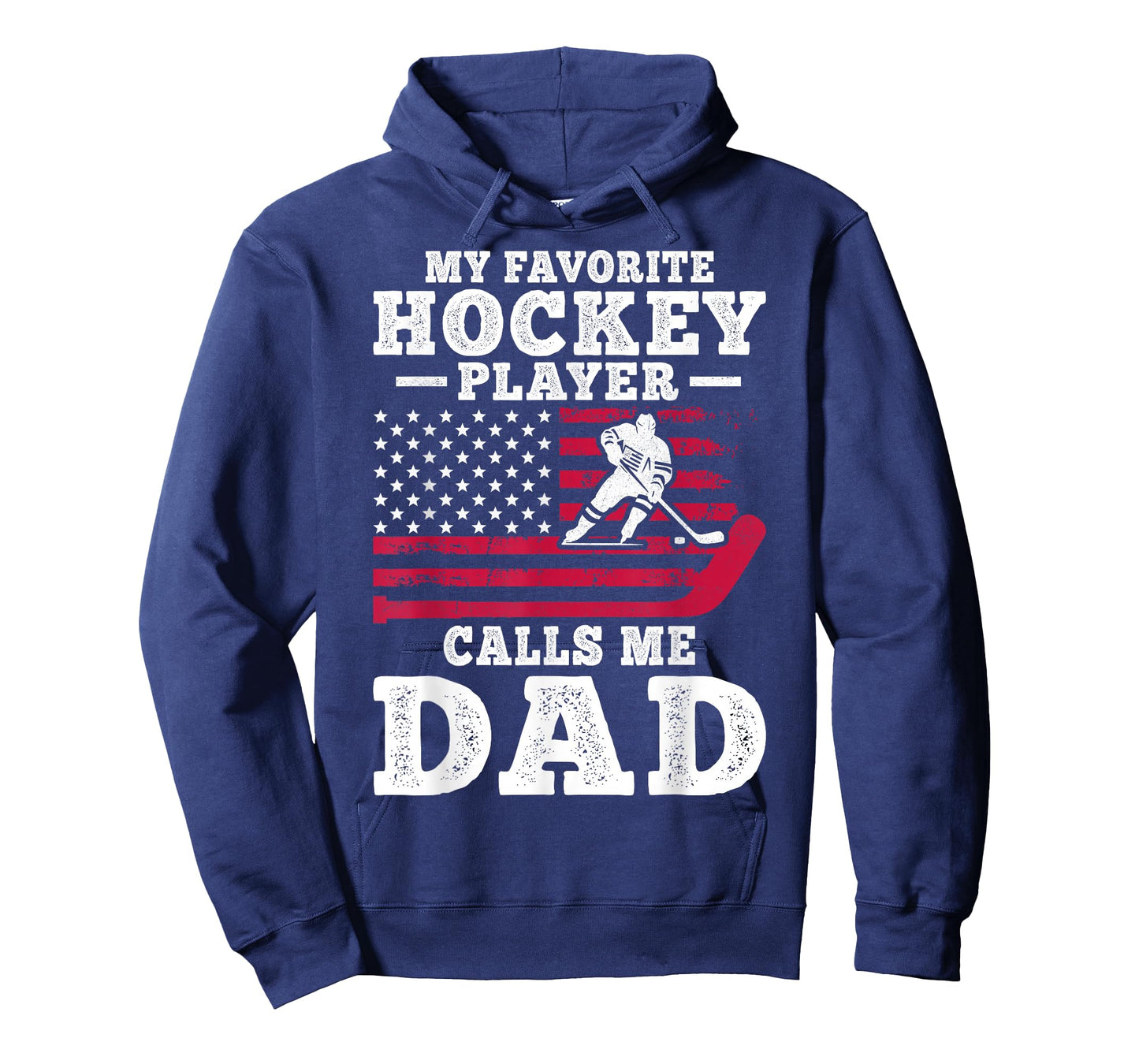 My Favorite Hockey Player Calls Me Dad USA Flag T-Shirt
