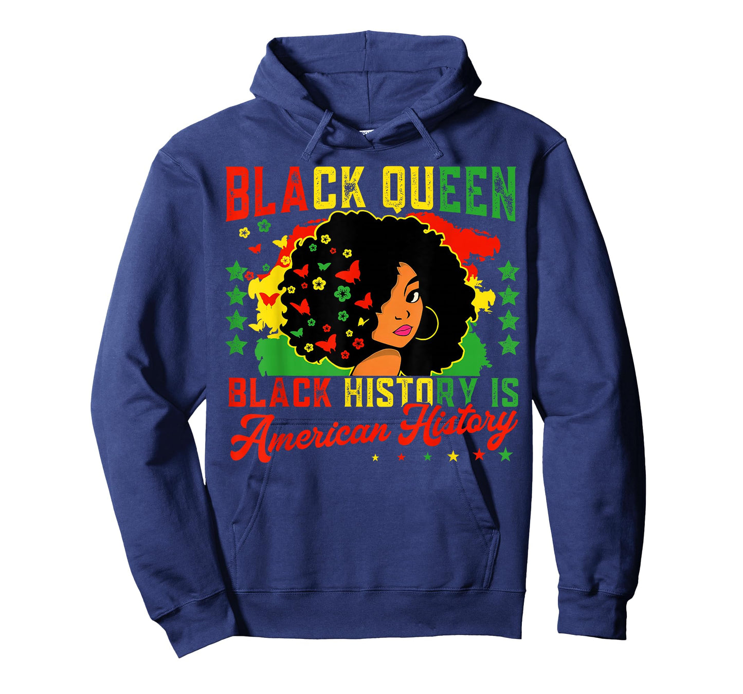 Black Queen Black History is American History Women Girls T-Shirt