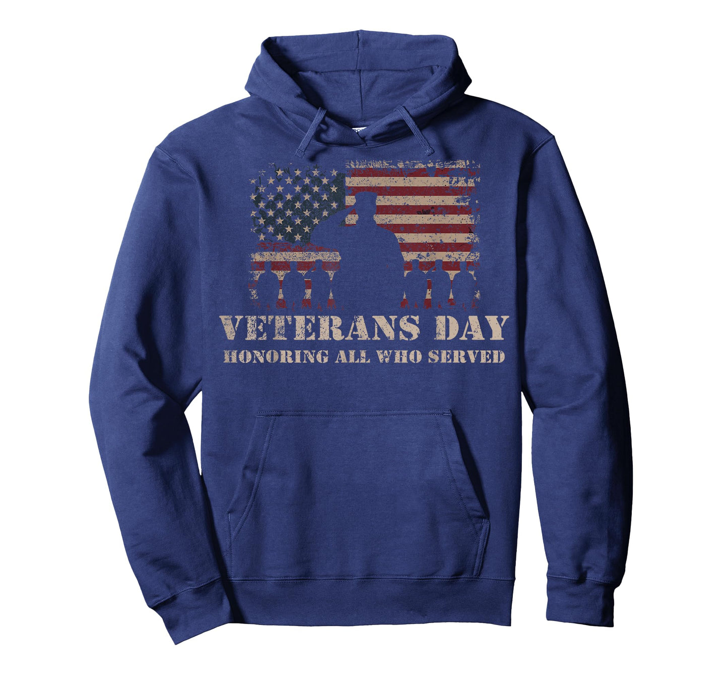 Veterans Day Honoring All Who Served Patriotic Flag Soldier T-Shirt