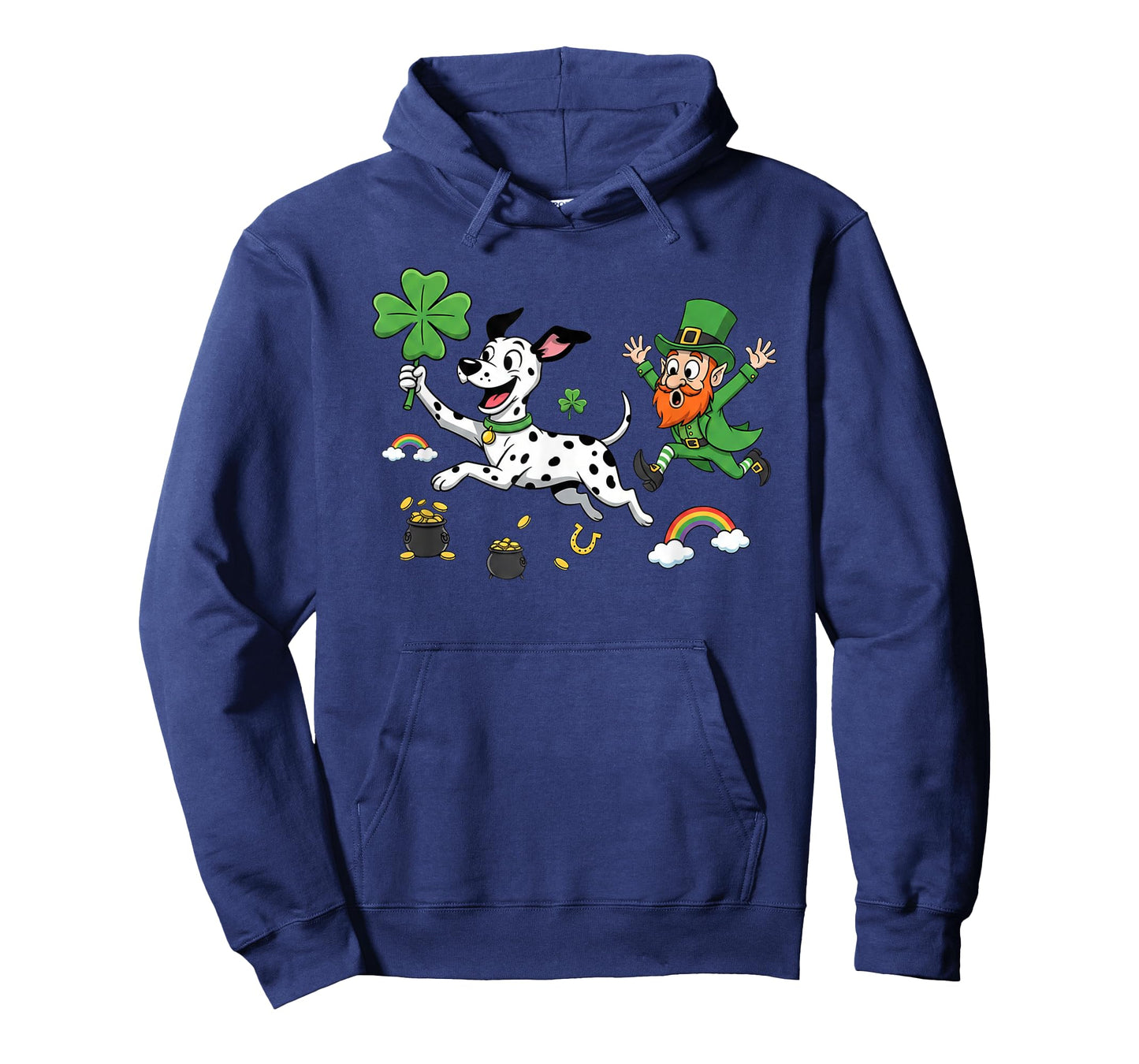 Funny Dalmatian Clover St Patricks Day Womens Mens Kids T-Shirt