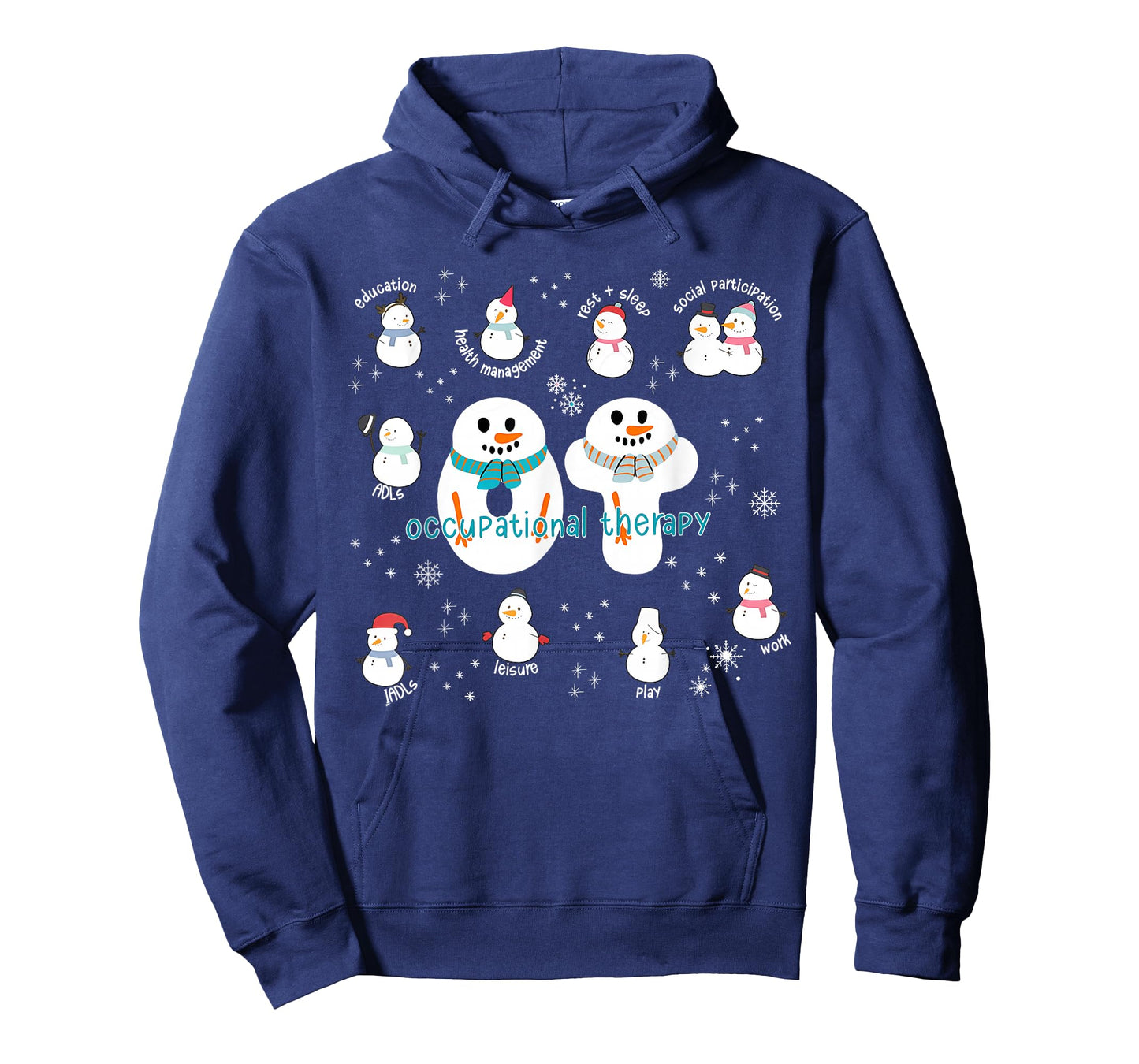 Occupational Therapy Christmas Snowman OT Therapist Xmas T-Shirt