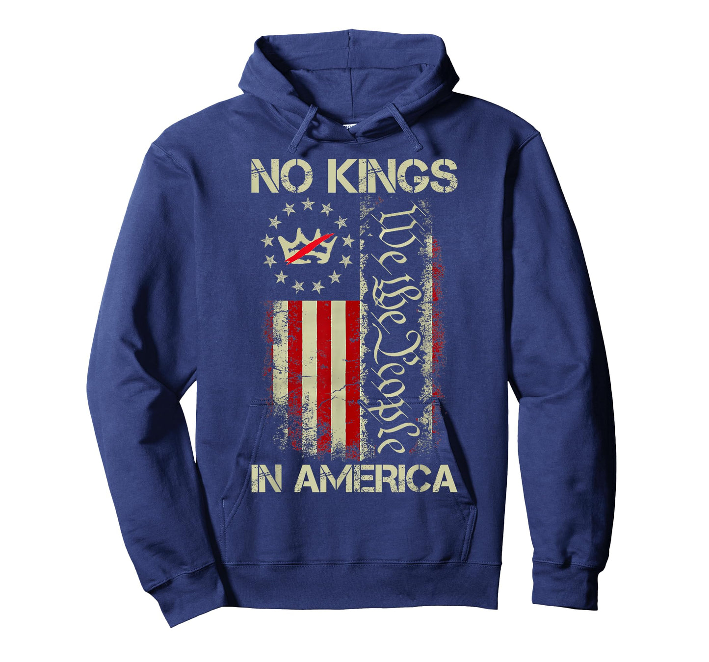 No Kings in America We The People US American Flag Patriotic T-Shirt