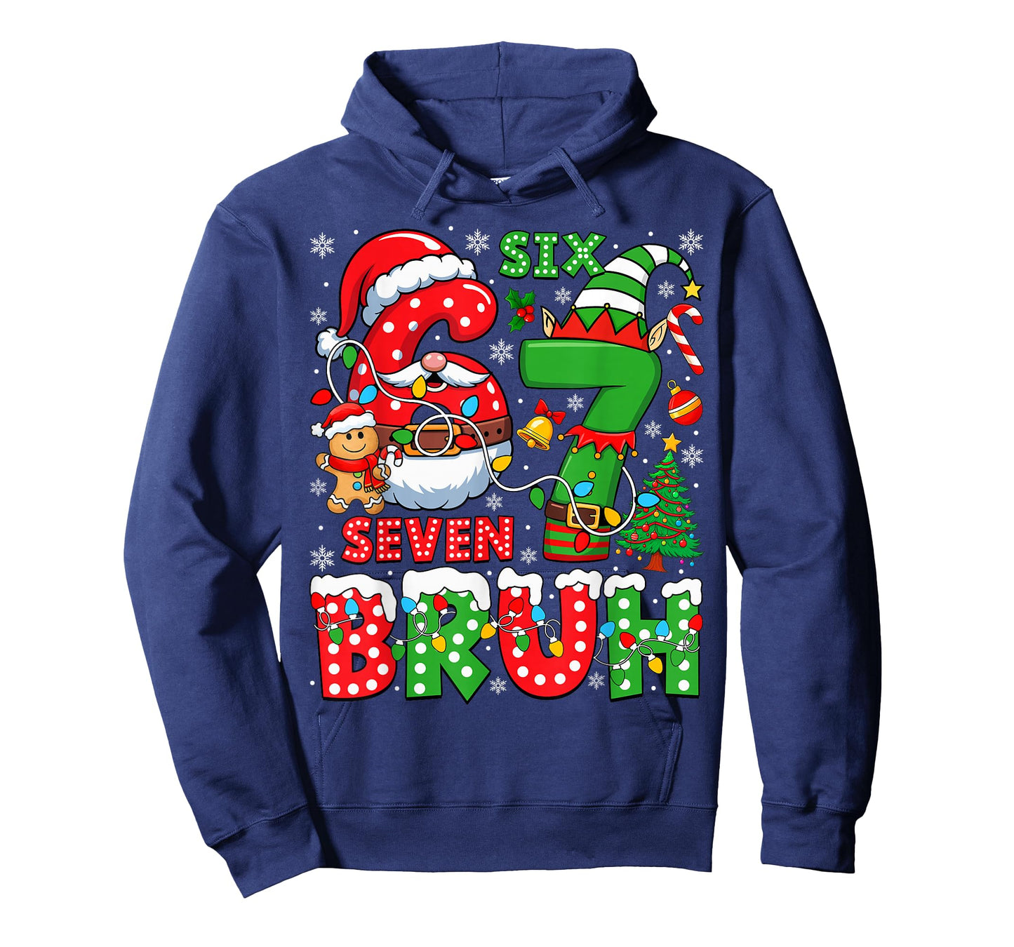 Funny Bruh Six Seven 6 7 Meme Christmas 67 Boy Girl Kids T-Shirt