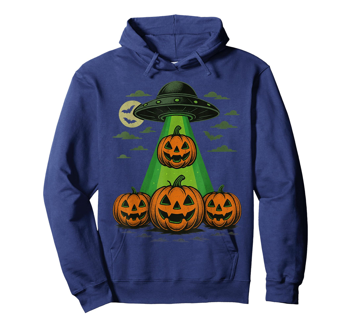 Funny Halloween Pumpkin Jack O Alien Abduction UFO Kids Boys T-Shirt