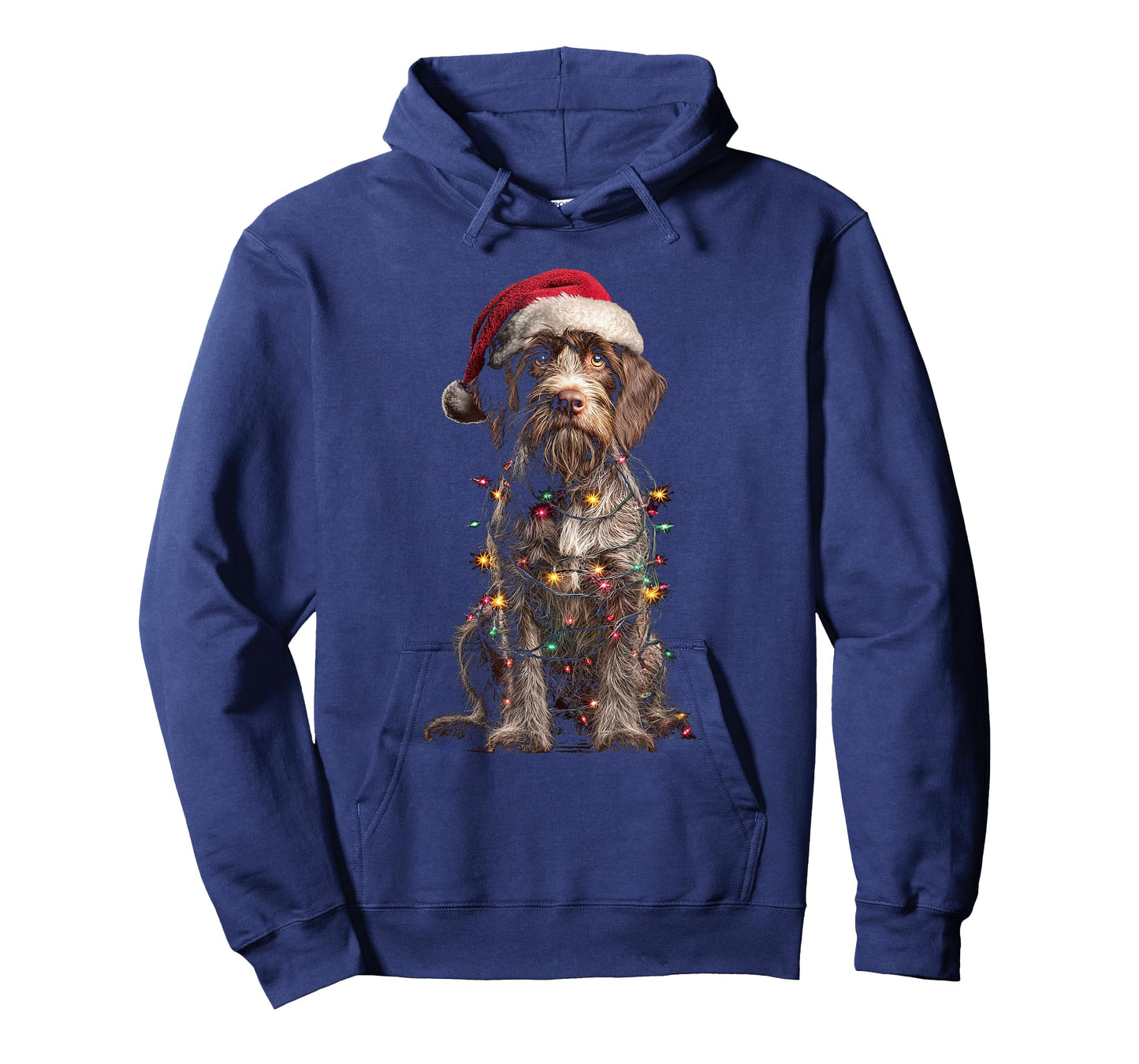 Wirehaired Pointing Griffon Christmas Graphics Dog Lights T-Shirt