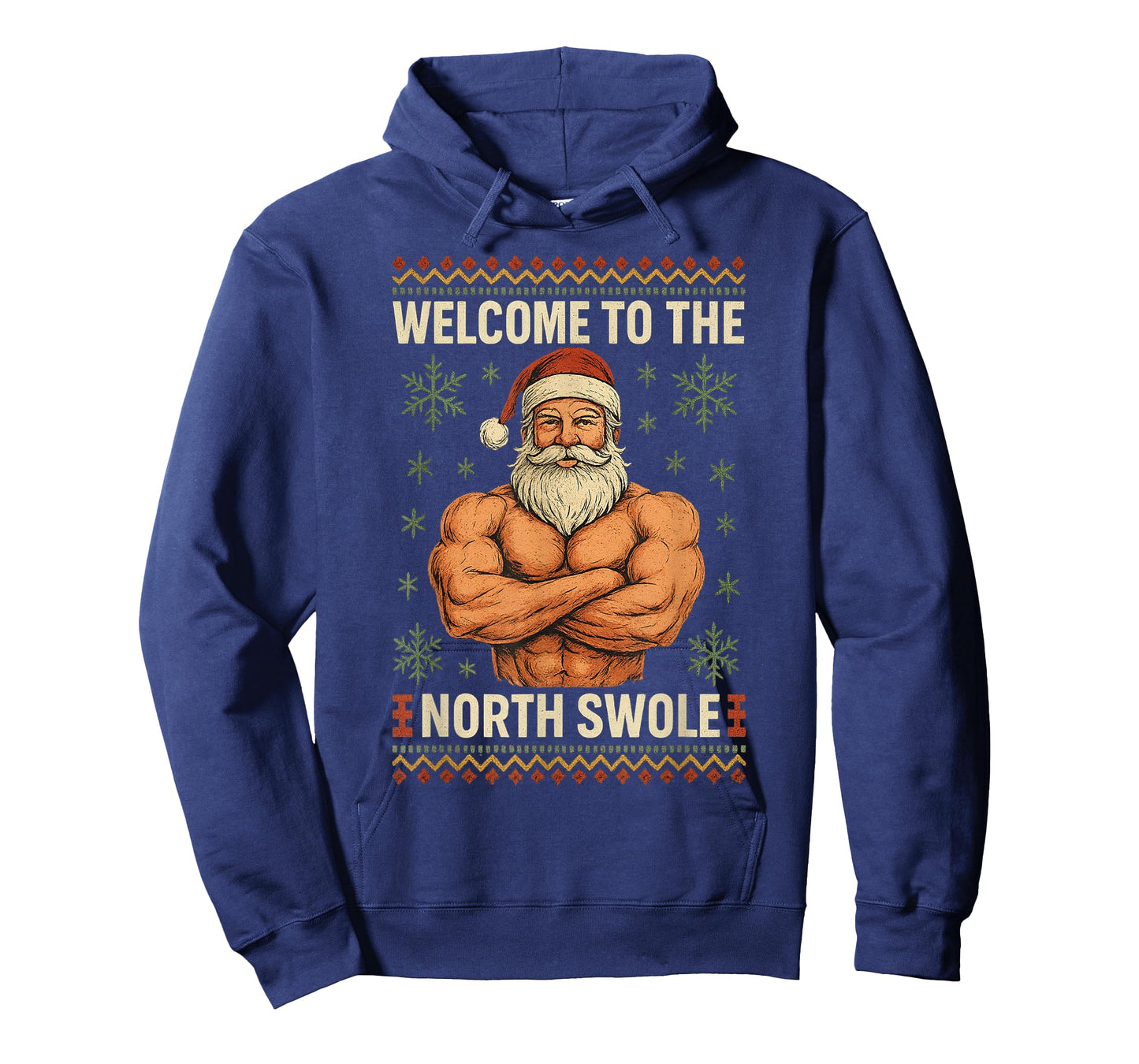 The North Swole Welcome Muscle Santa Claus Christmas Gym T-Shirt
