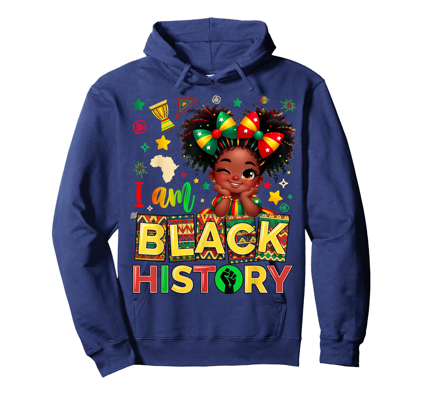 Cute I Am Black History African American Girl Teen Kid T-Shirt