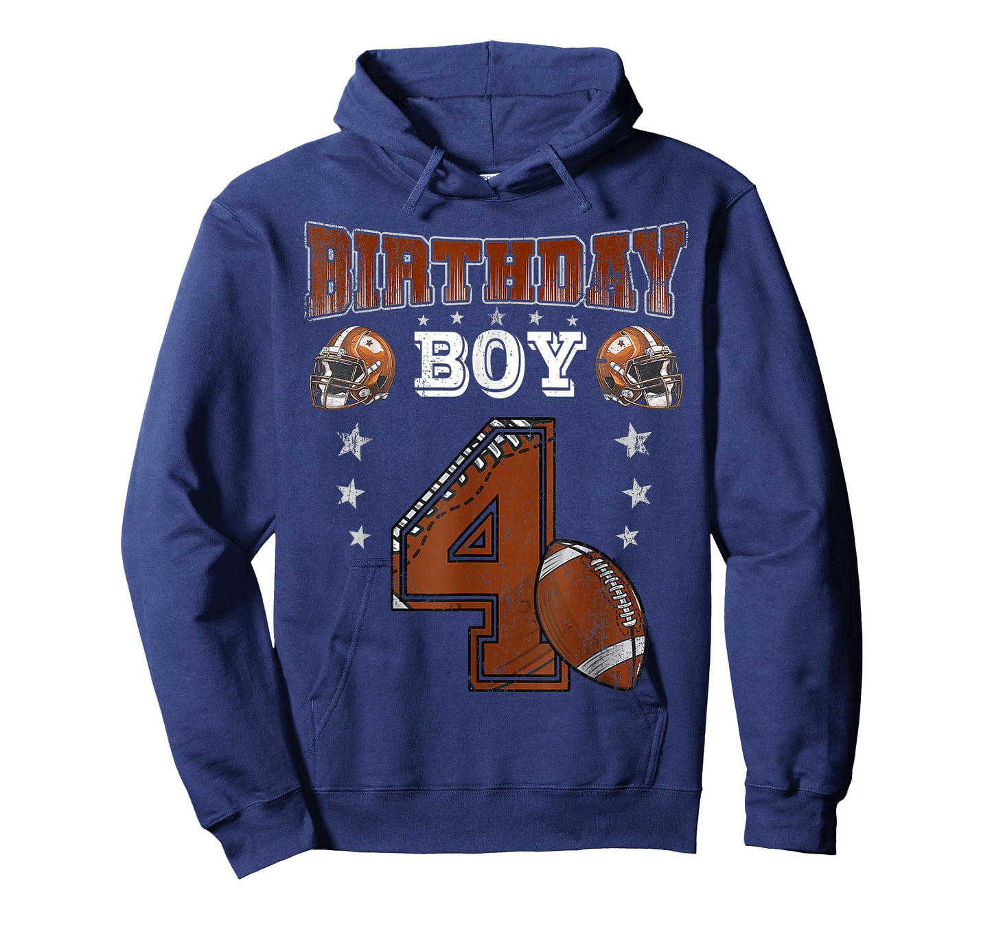 4th Birthday Boy Football Lover Theme 4 Years Old T-Shirt