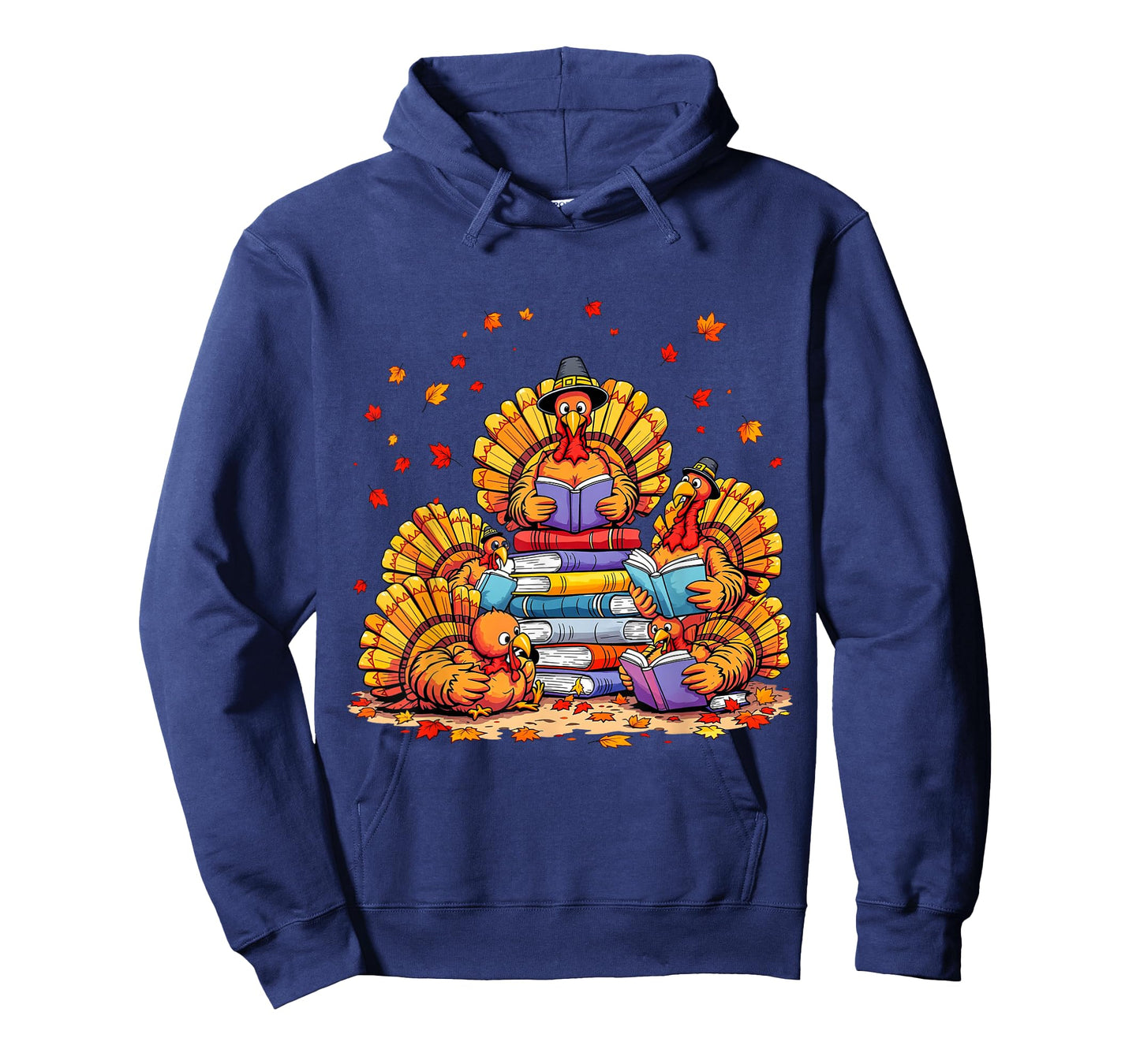 Turkey Reading Books Fall Thanksgiving Teacher Book Lovers T-Shirt