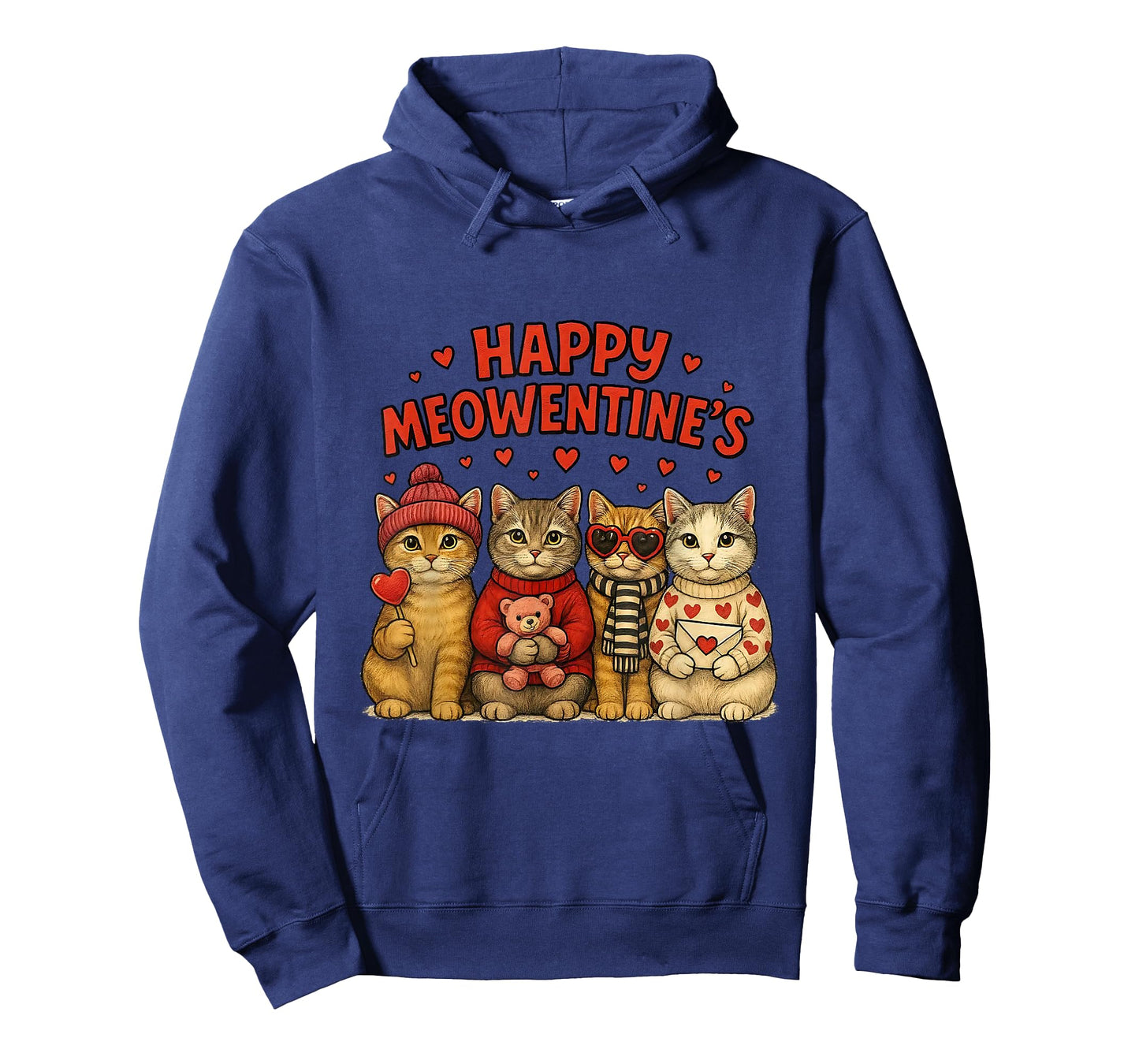 Happy Meowentines Cute Valentine Cats Love Women Men T-Shirt