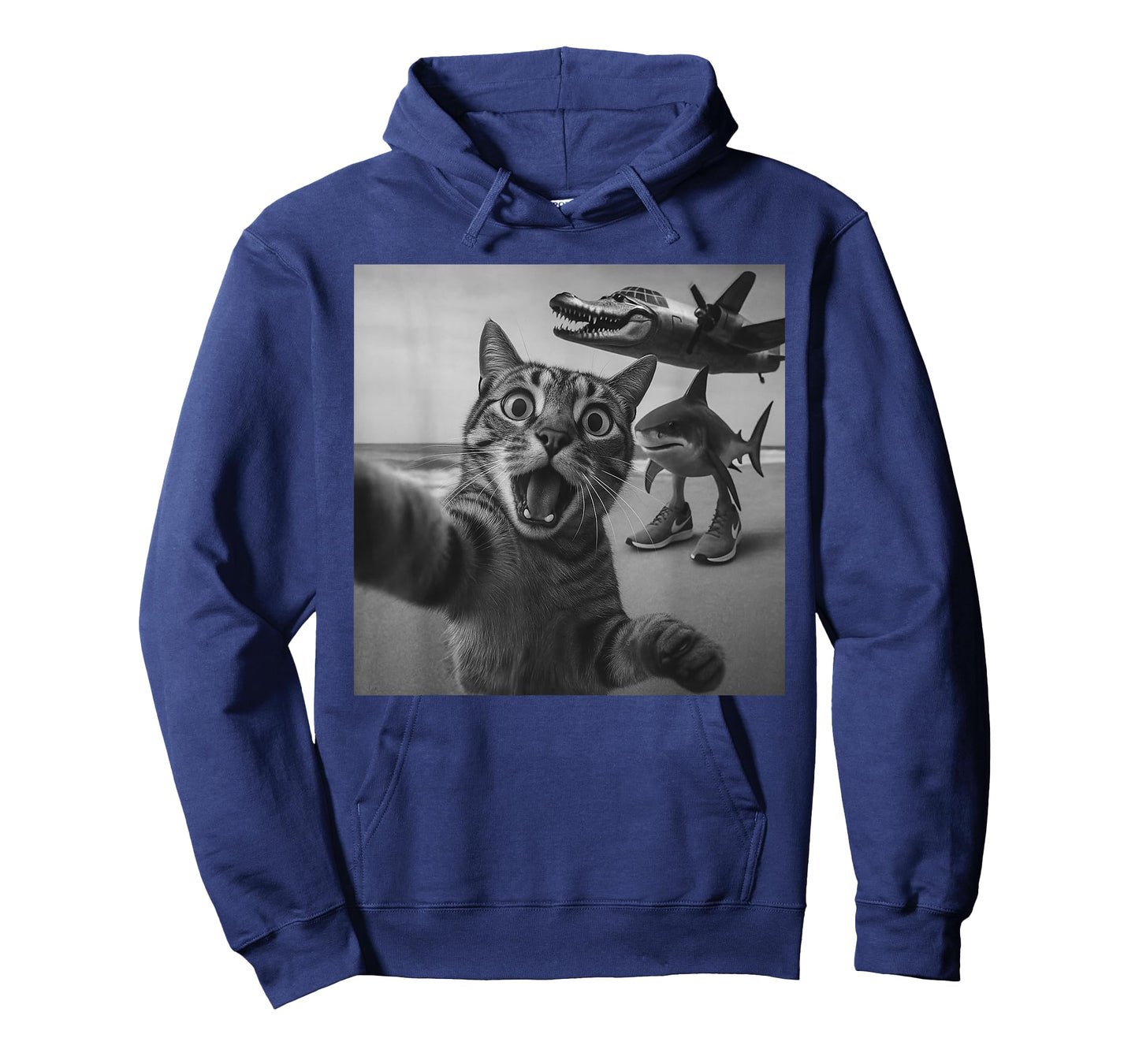 Cat Selfie Shark Crocodile Italian Brainrot Meme Men Women T-Shirt