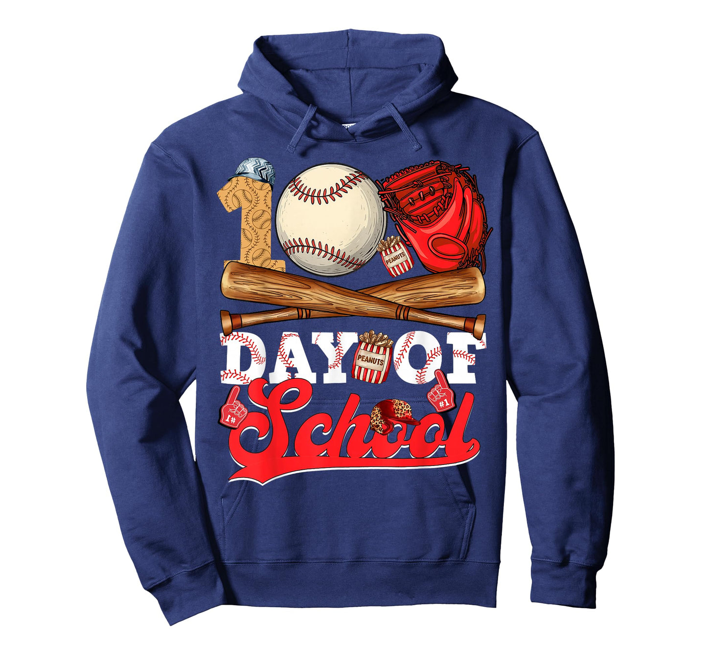 100 Days of School Baseball Player Sports Game Teacher Kid T-Shirt