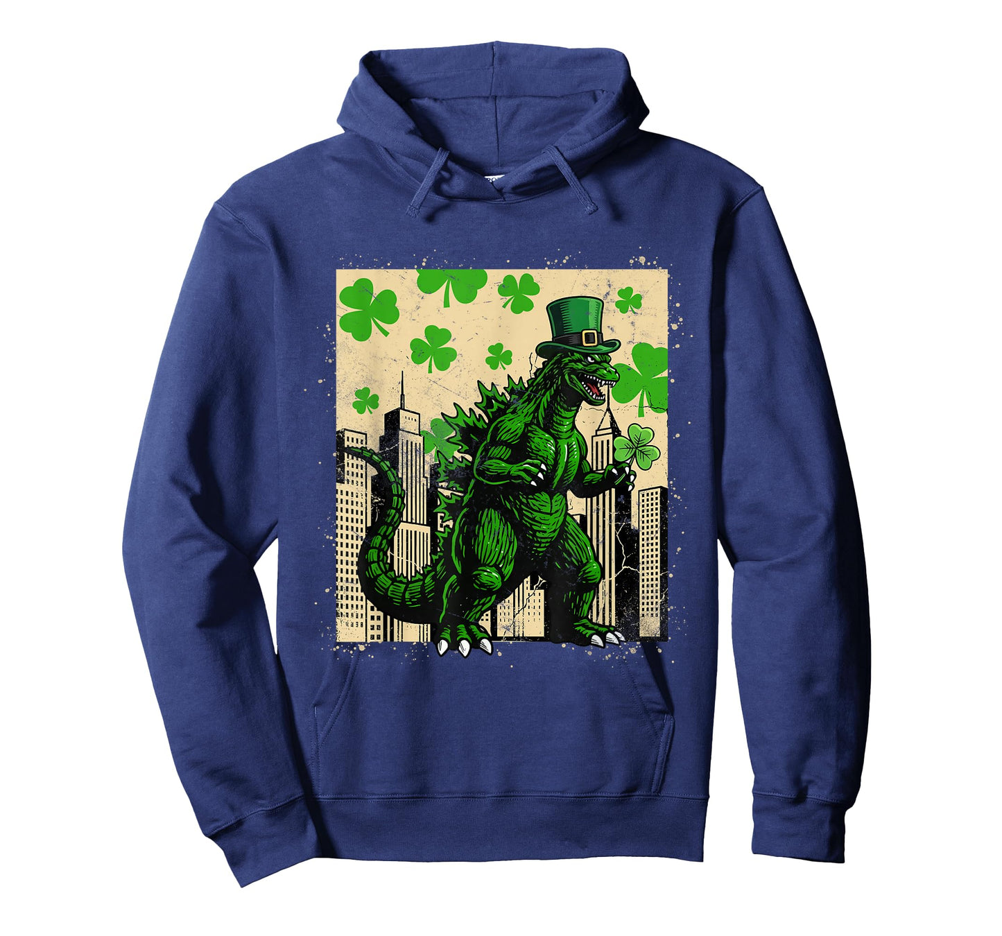 St Patrick's Day Japanese Monster Shamrock Kaiju Men Women T-Shirt