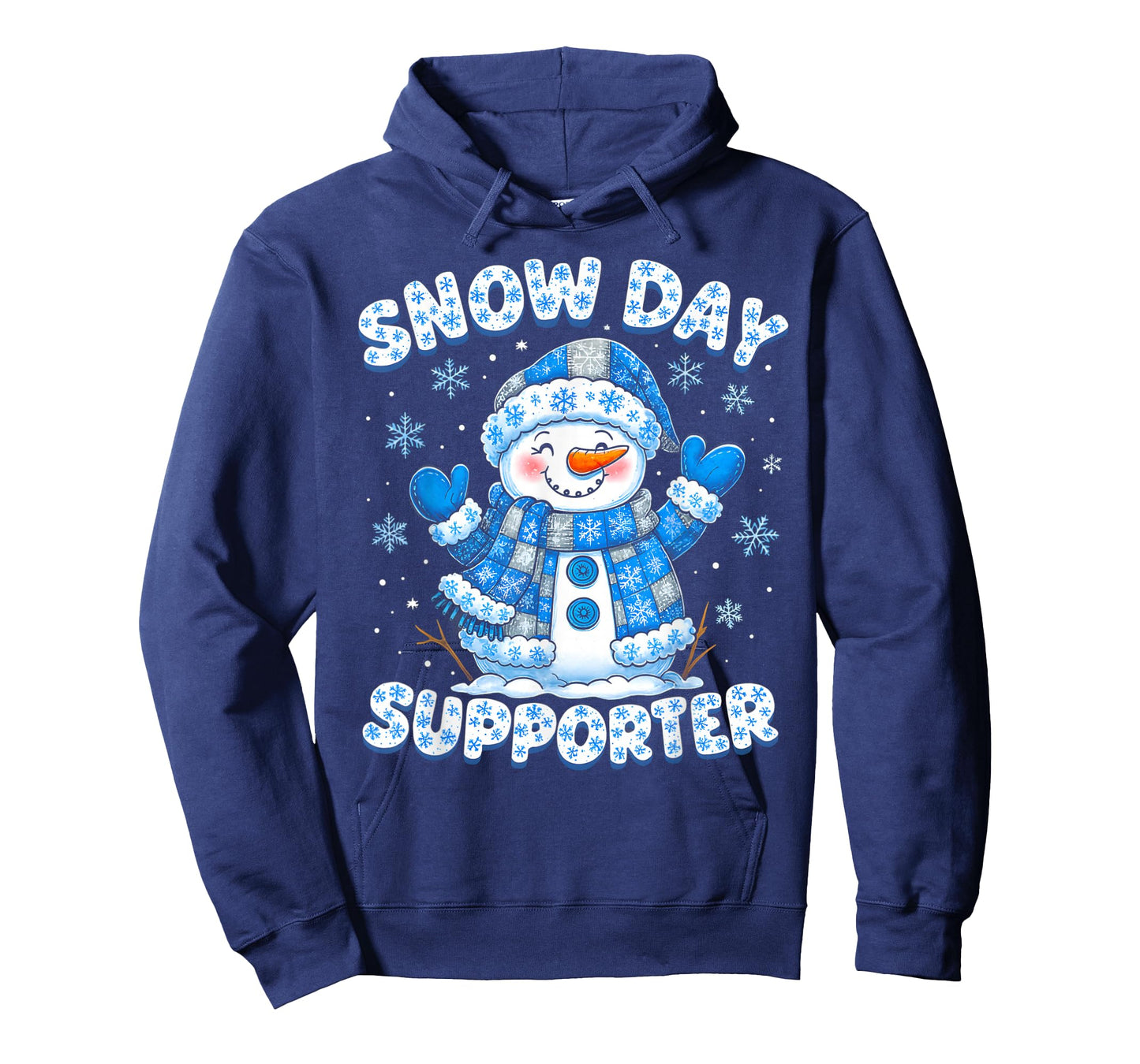 Snow Day Supporter Cute Snowman Snowflake Christmas Xmas Kid T-Shirt