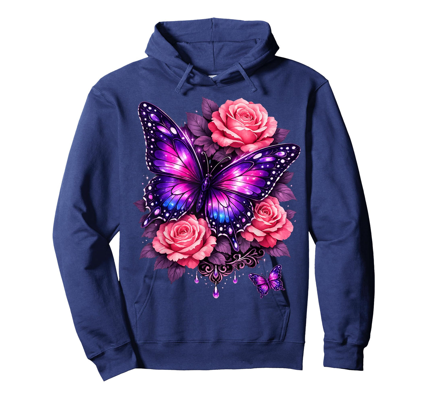 Beautiful Butterfly Purple Rose Butterfly Lovers Gifts Women T-Shirt