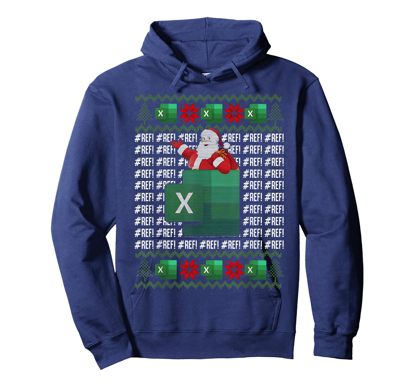 Excel Ref Error Spreadsheet Santa Claus Accountant Christmas T-Shirt