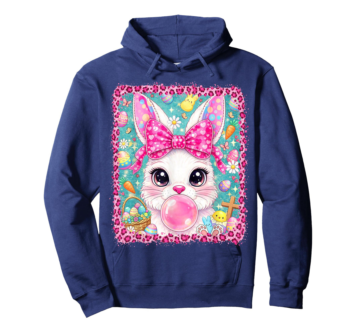 Easter Bunny Coquette Bow Happy Easter Day Women Girls Kids T-Shirt