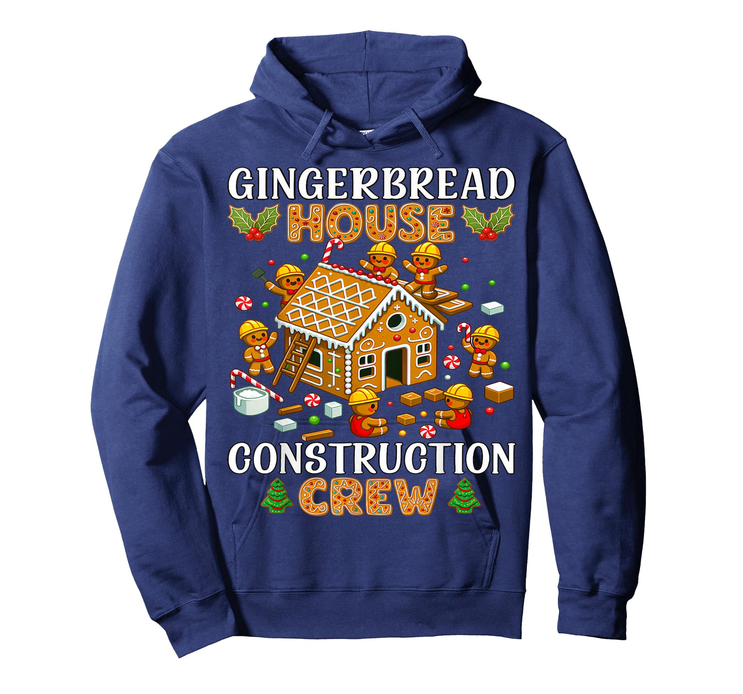 Gingerbread House Construction Crew Kids Men Women Matching T-Shirt