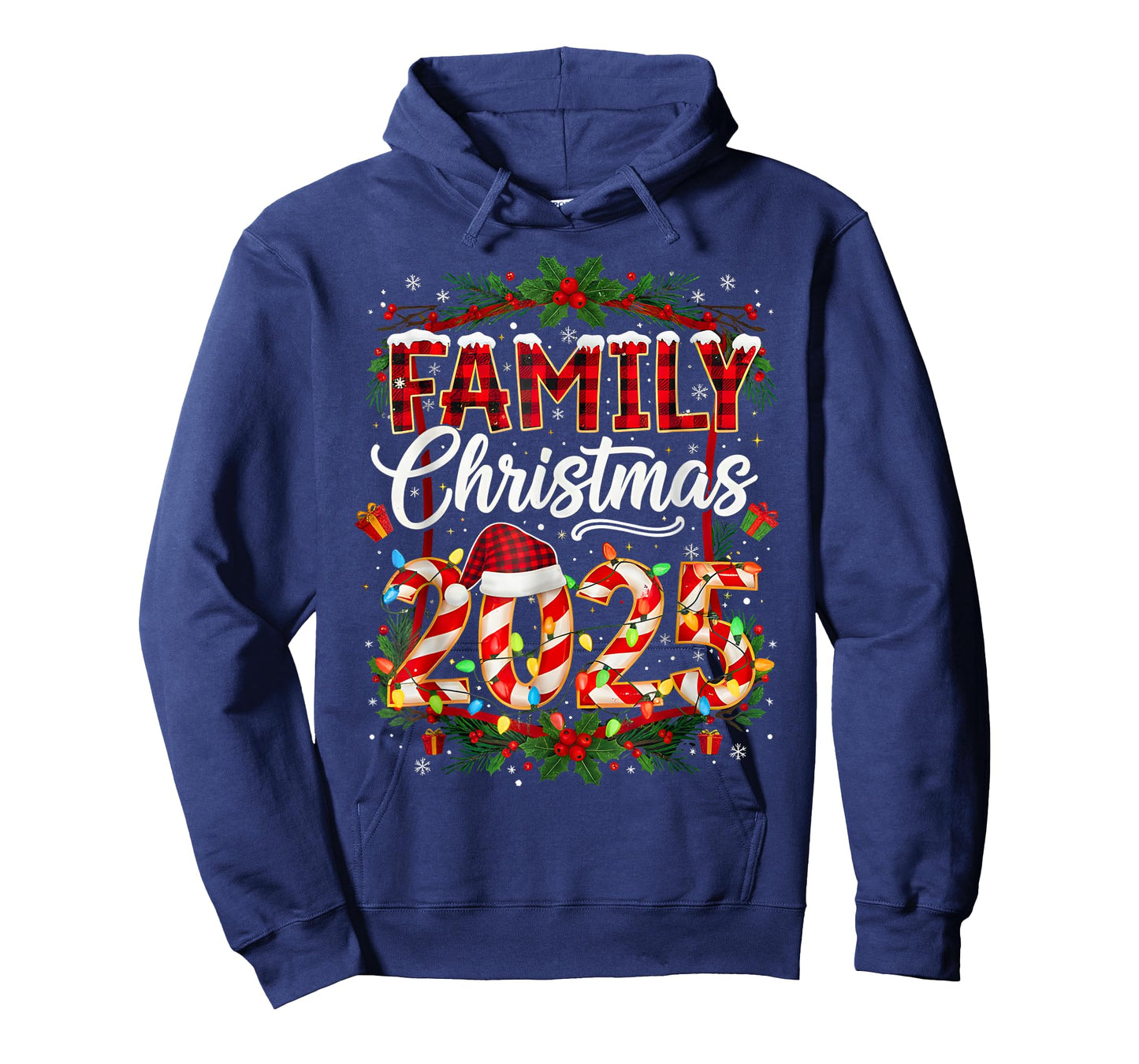 Family Christmas 2025 Xmas Lights Santa Pajamas Holiday T-Shirt