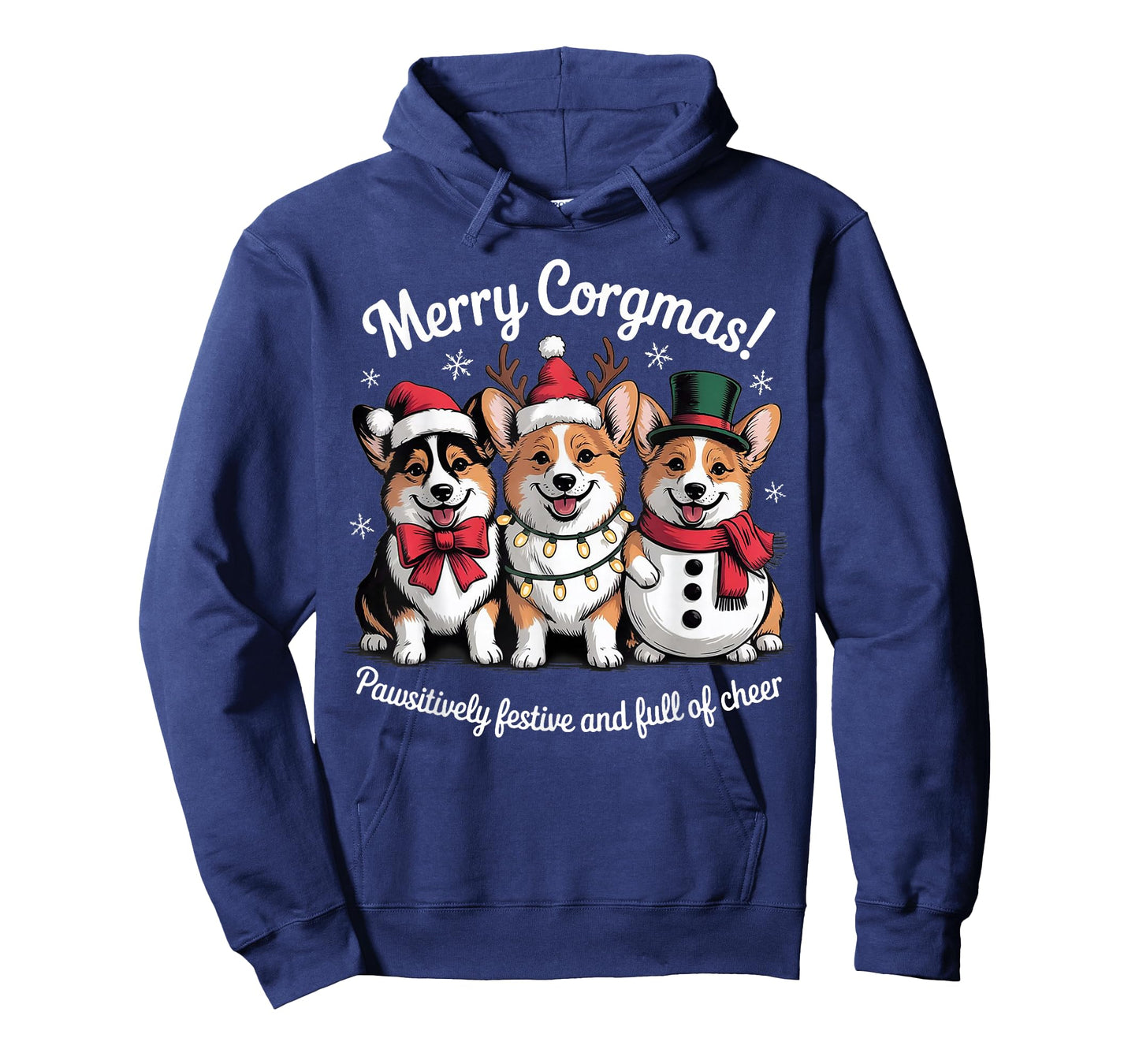 Christmas Corgi Merry Corgmas Pawsitively Festive and Cheer T-Shirt