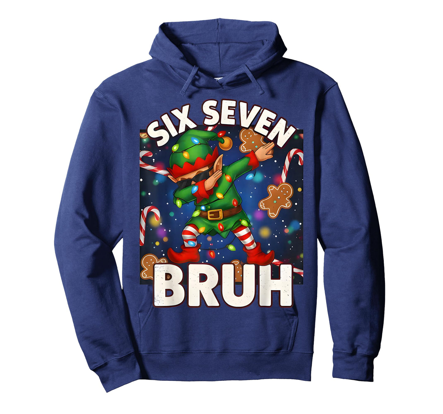 Six Seven 6 7 Funny Bruh Christmas Dabbing Elf Math Teacher T-Shirt