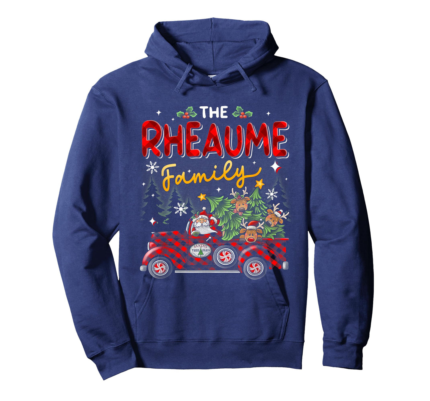 The Rheaume Family Christmas Matching Pajamas Group Gift T-Shirt