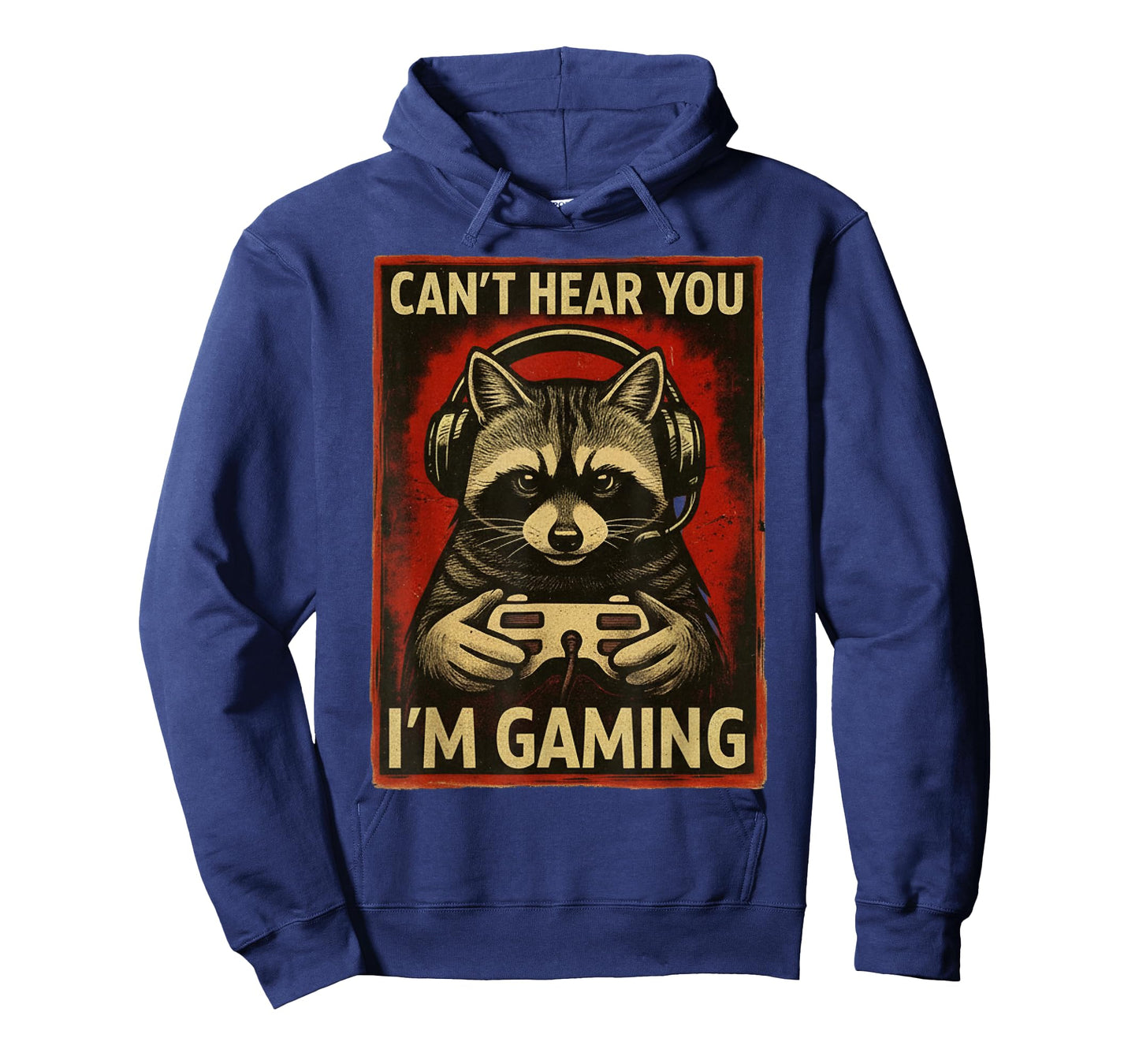 Can't Hear You I'm Gaming Gamer Raccoon Playing Video Game T-Shirt