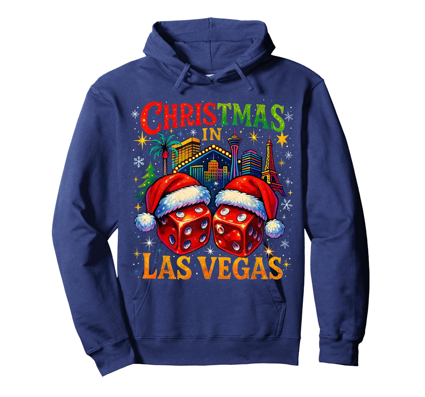 Christmas in Las Vegas Funny Holiday Design T-Shirt