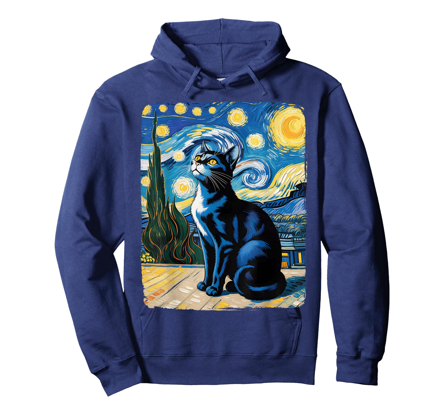Cat Lover Starry Night Van Gogh Meme for Cat Cat Mom Cat Dad T-Shirt