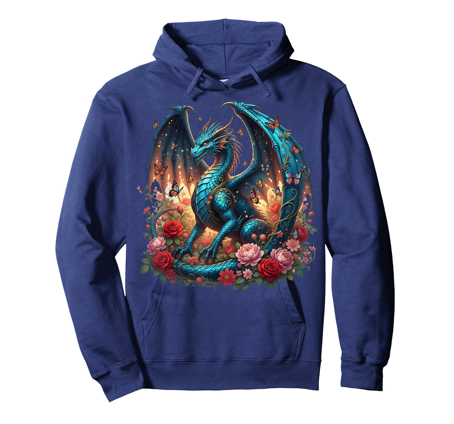 Japanese Dragon Butterflies Asian Roses Blossoms Dragon T-Shirt