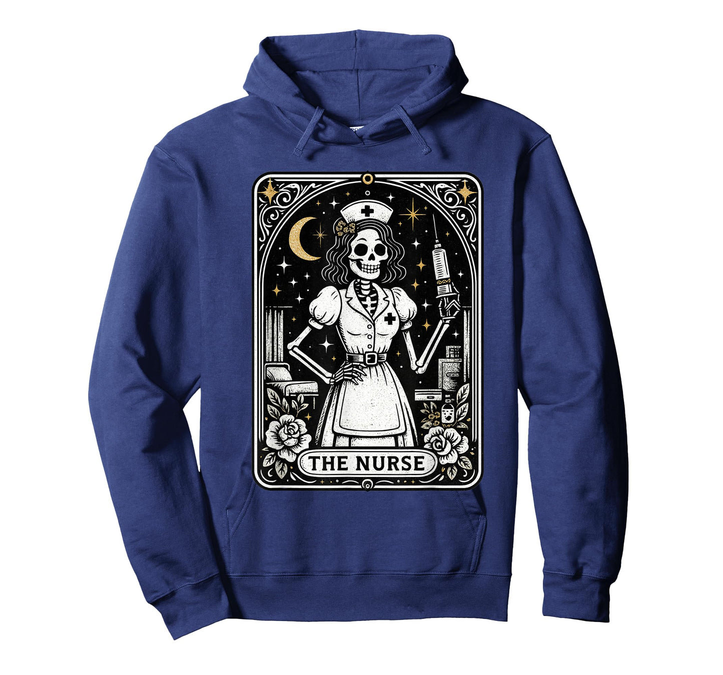 The Nurse Tarot Skeleton Night Shift RN Vintage Graphic T-Shirt