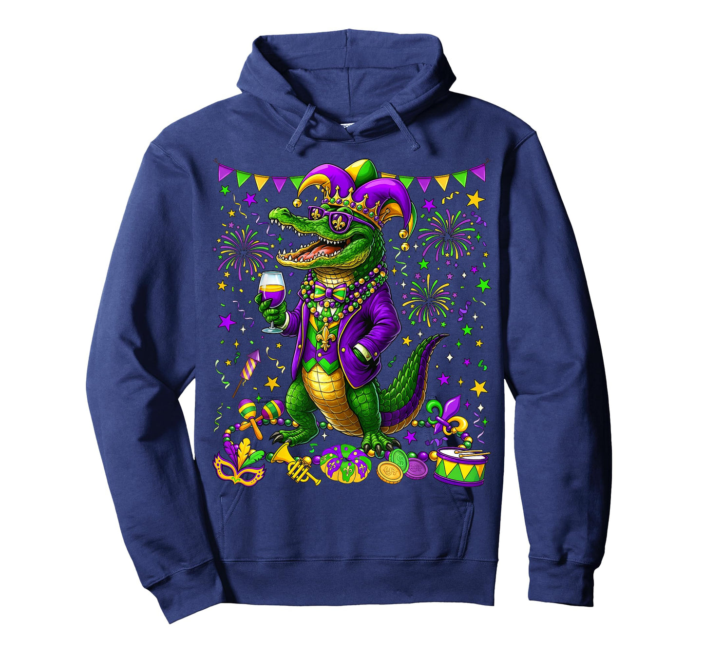 Mardigator Mardi Gras Alligator Costume Men Women Mardi Gras T-Shirt