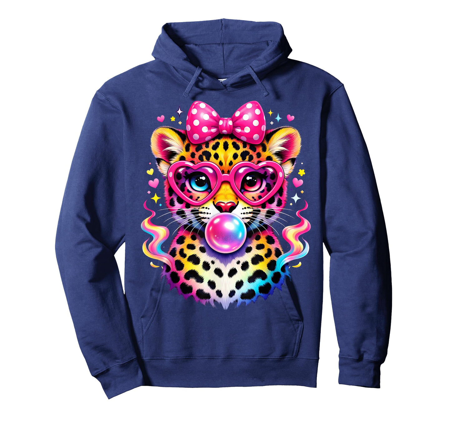 Funny Leopard Glasses Blowing Bubble Gum Back to School Kids T-Shirt