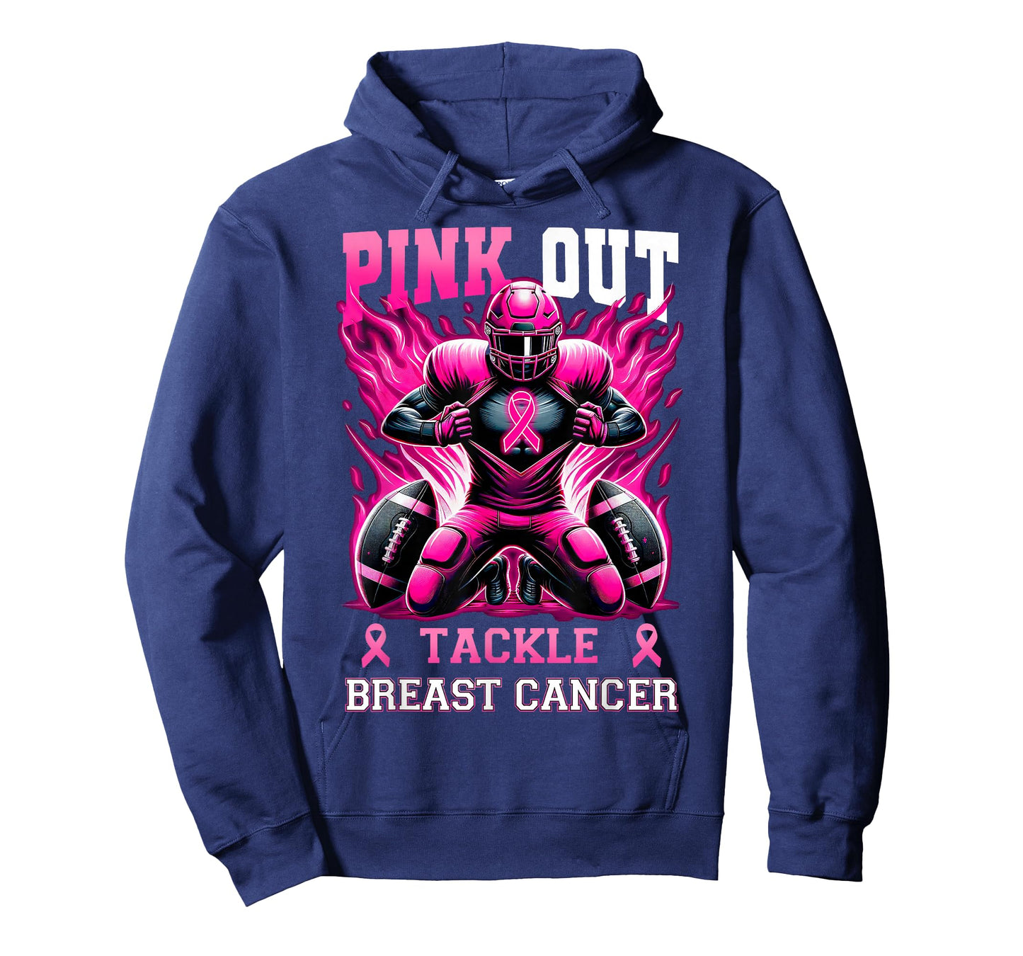 Pink Out Tackle Breast Cancer Awareness Football Mom Sports T-Shirt