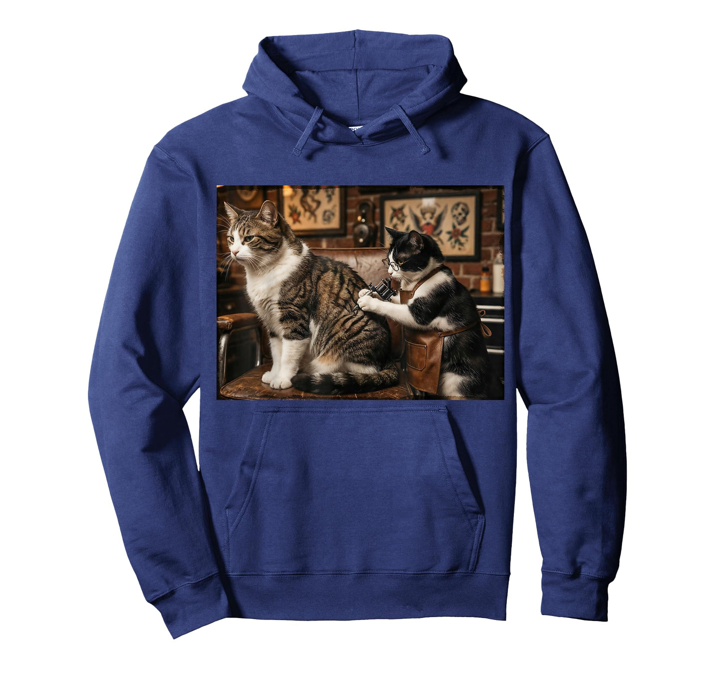 Cat Tattooing Cat Funny Meme Inked Kitty Humor Tattoo Artist T-Shirt