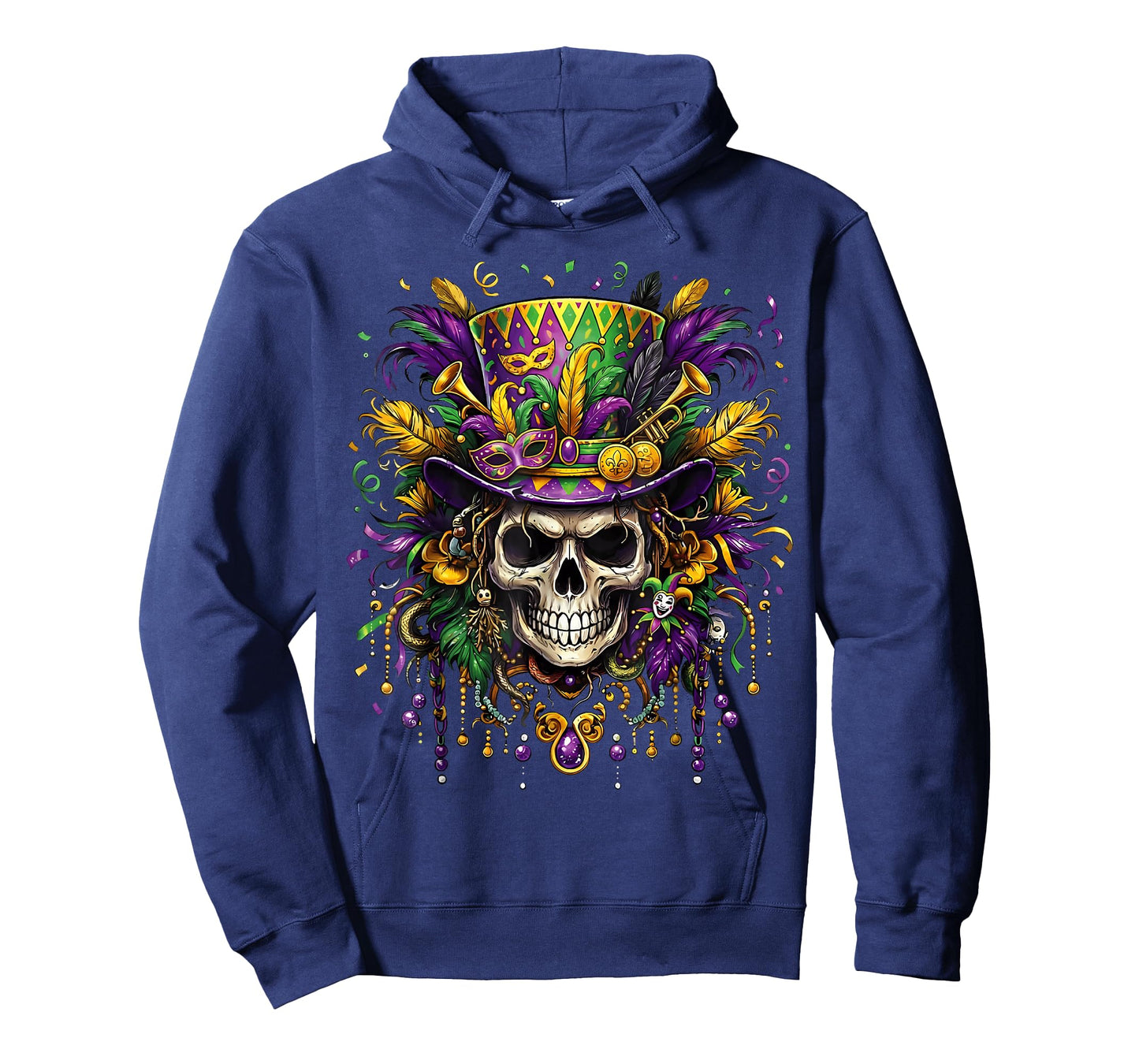 Skull Mardi Gras Men Women Kids Carnival New Orleans Parade T-Shirt