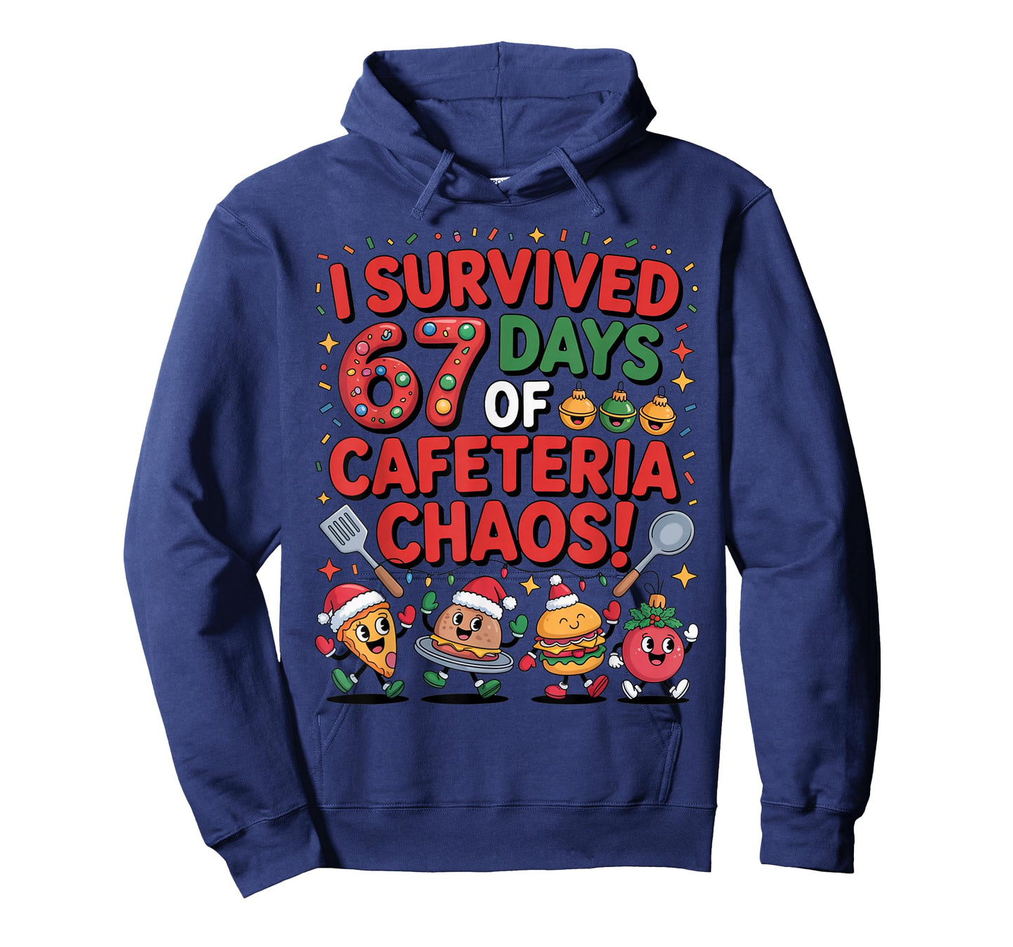 I Survived 67 Days of Cafeteria Chaos in Lunch Lady Xmas Tee T-Shirt