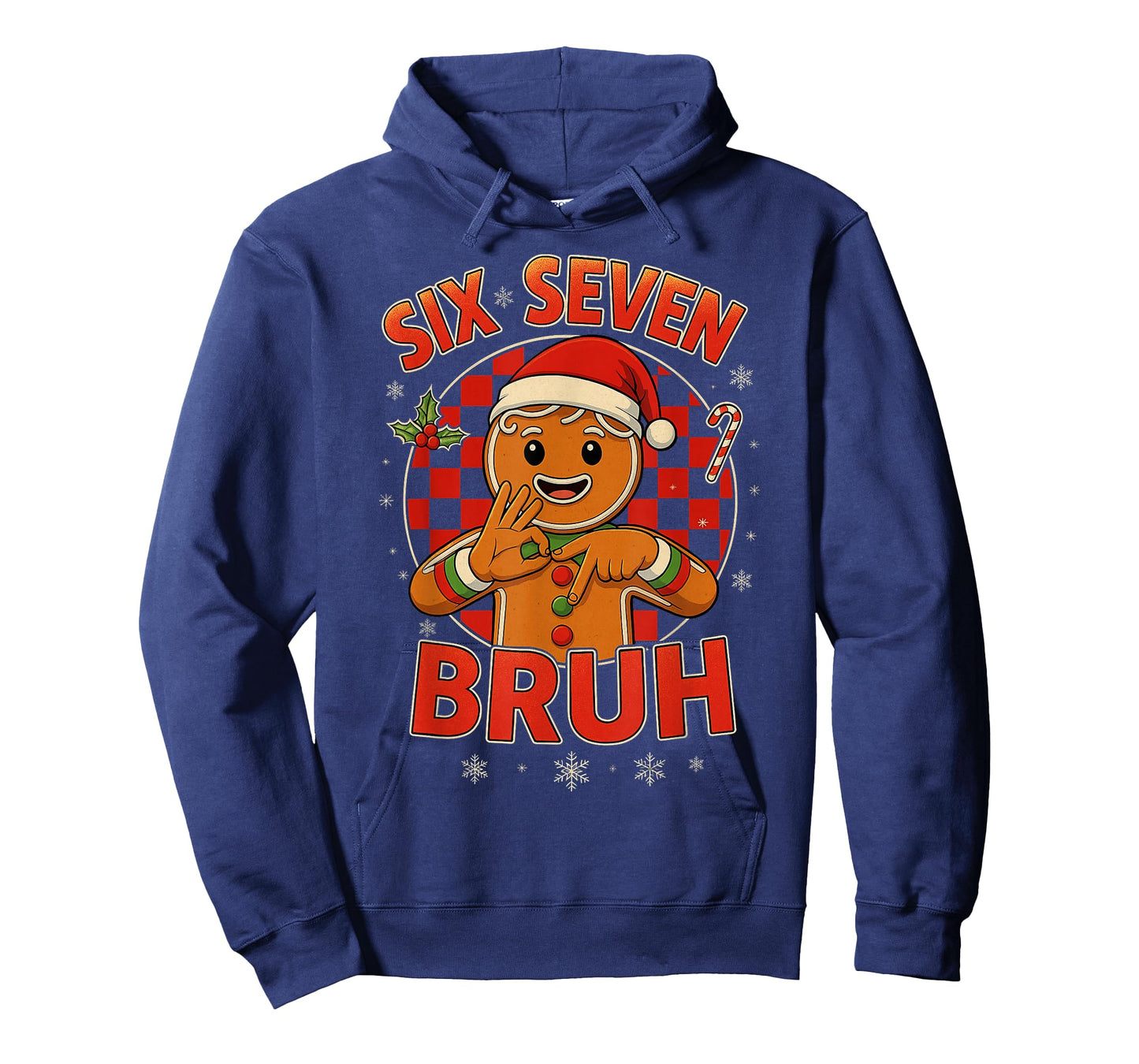 HUGvyn Six Seven Bruh Gingerbread Christmas 67 Meme Boy Girl T-Shirt