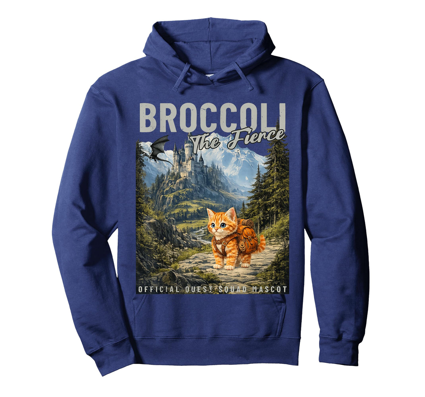 Quest Fantasy Squad Broccoli Funny Cat T-Shirt