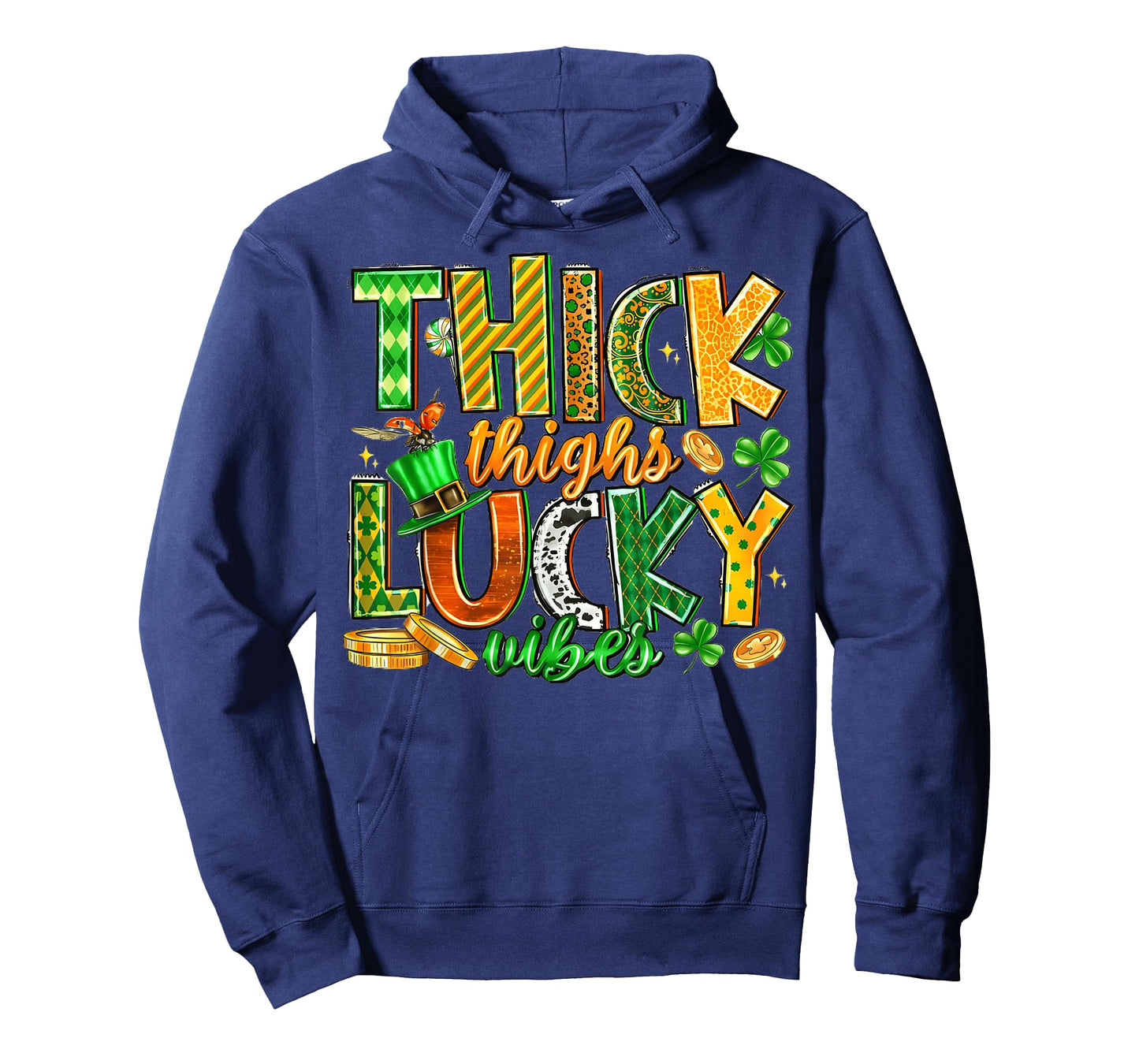 Thick Thighs Lucky Vibes St Patricks Day Shirts Men Women T-Shirt