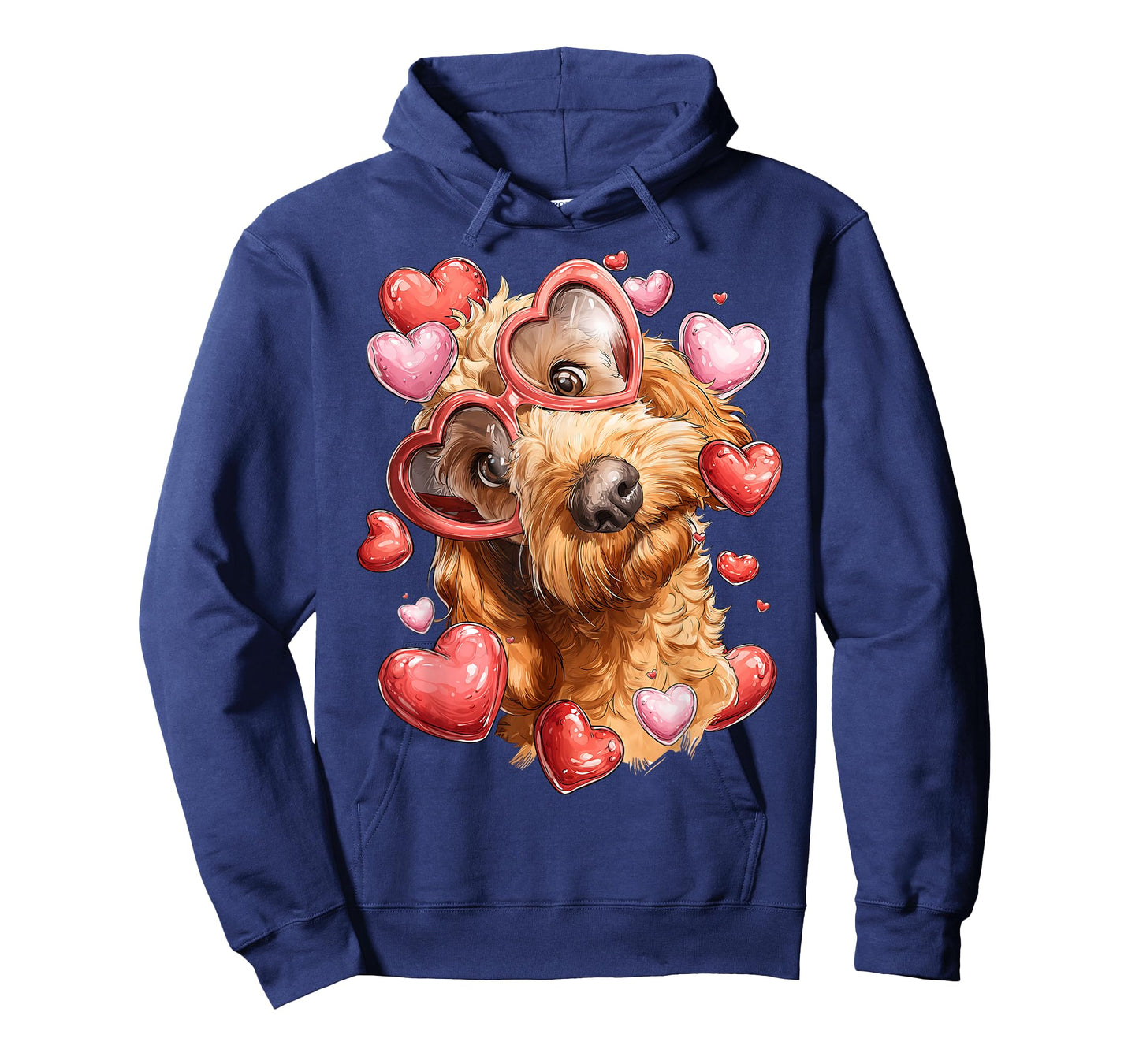 Golden Doodle Dog Goldendoodle Valentine's Day Heart T-Shirt