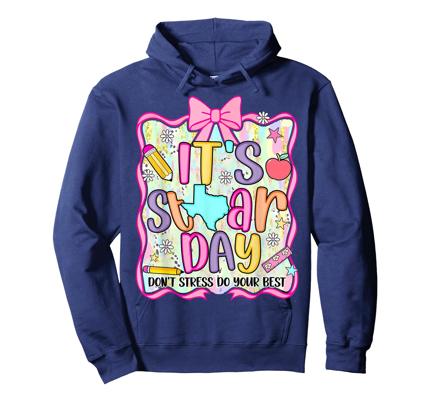 It's Staar Day Dont Stress Do Your Best Test Day Teacher Bow T-Shirt