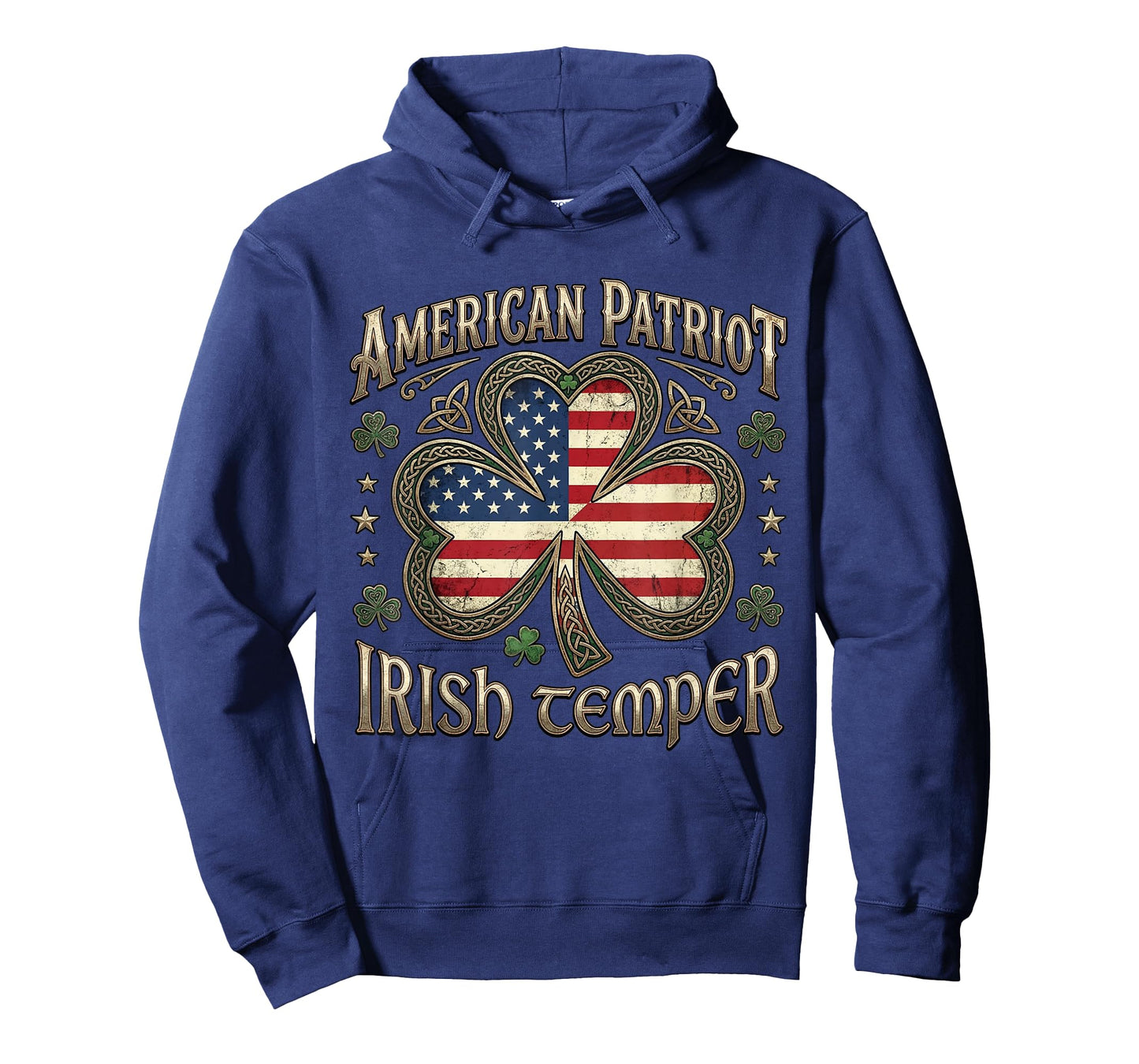 American Patriot Irish Temper Funny St Patricks Day T-Shirt
