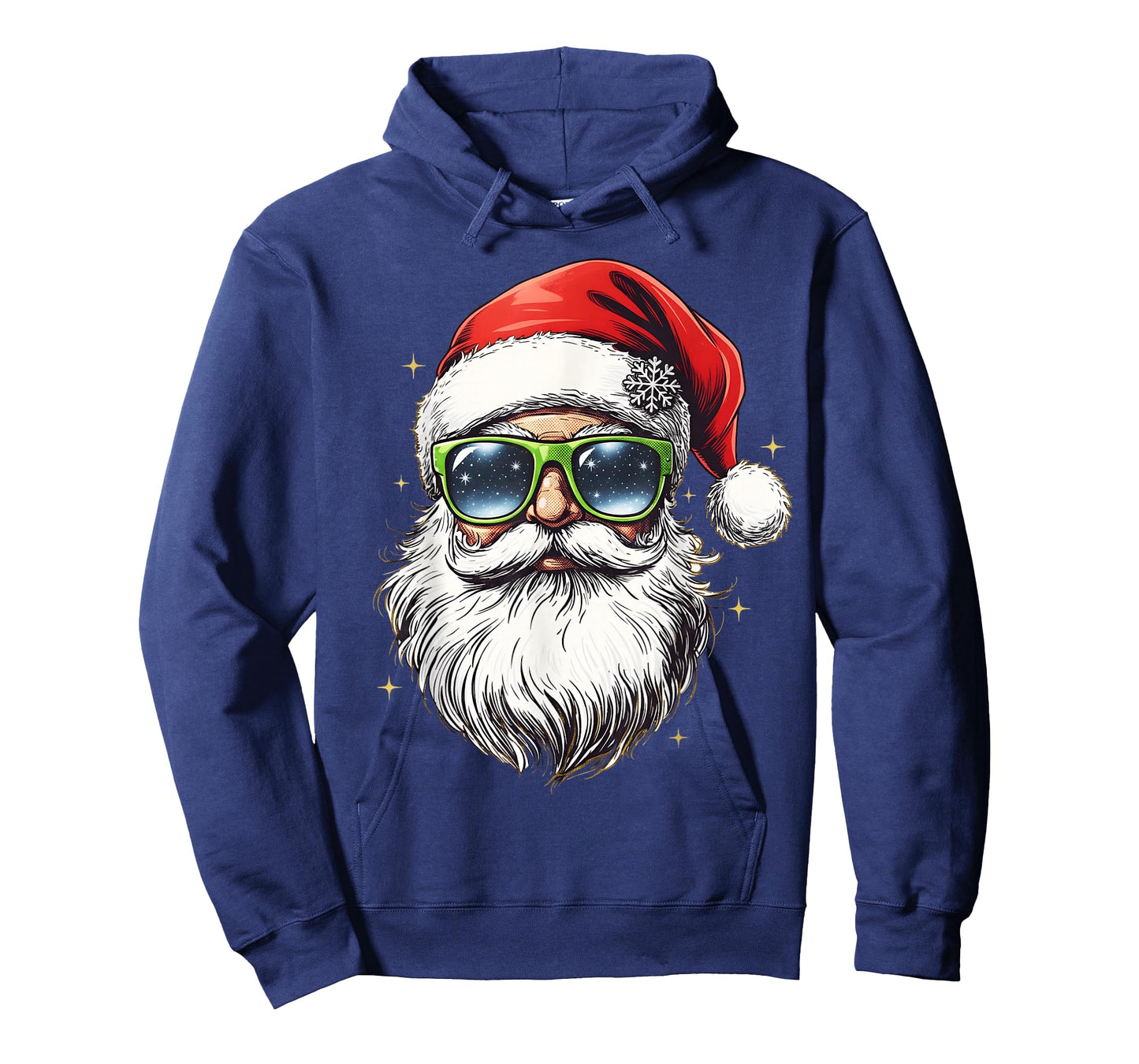 Retro Cool Santa Claus Face Sunglasses Christmas Men Boys T-Shirt