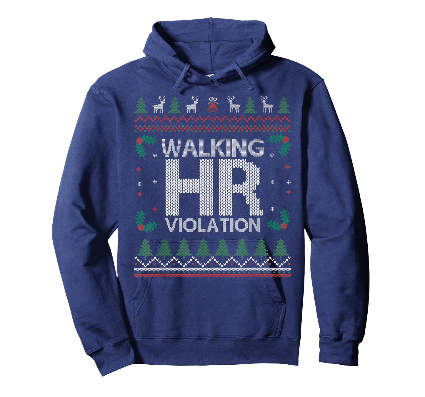 Office Ugly Christmas Funny Walking HR Violation Work Party T-Shirt
