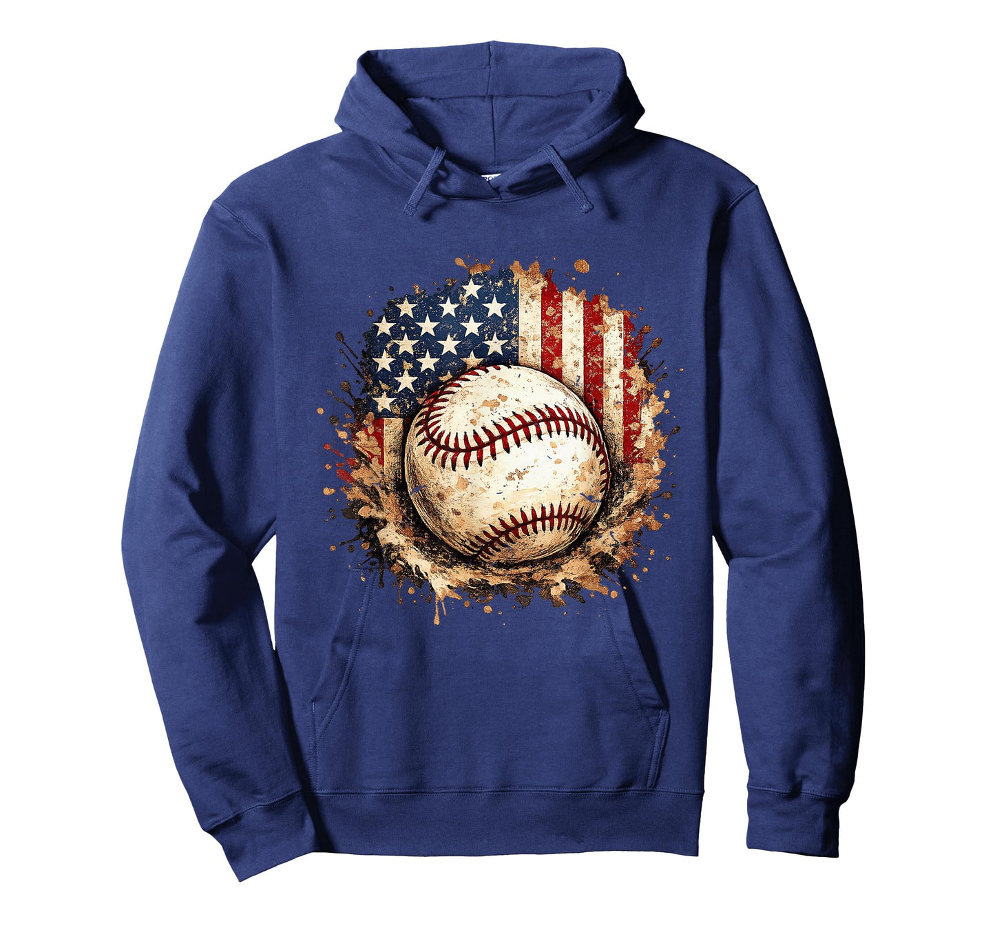 Patriotic Baseball American Flag Vintage T-Shirt