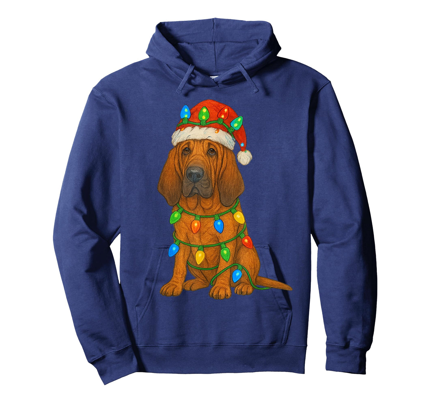 Bloodhound Christmas Lights Dog Lover Xmas Pajama T-Shirt