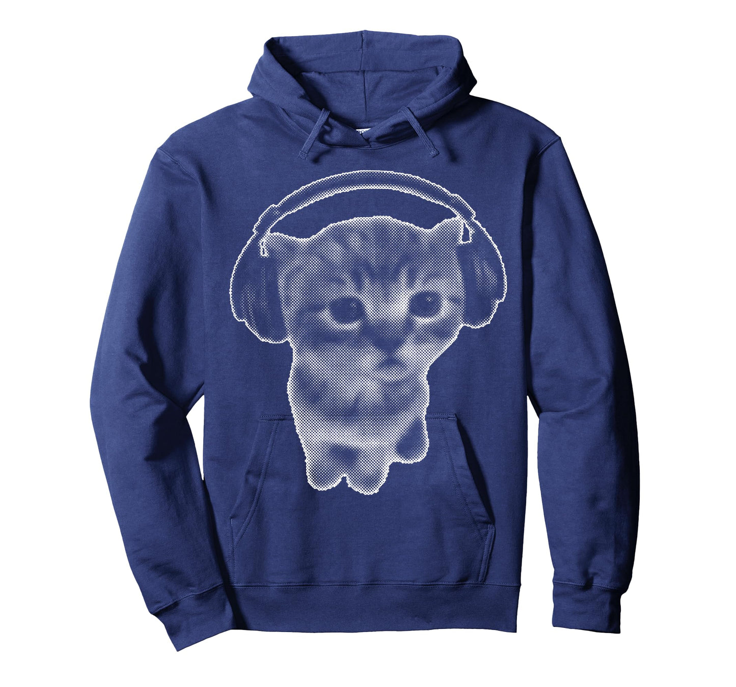 Cute Headphones Cat Funny y2k Grunge Silly Graphic T-Shirt